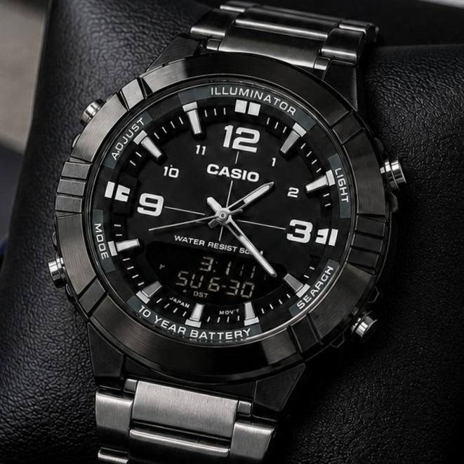 CASIO لاکچری اسپرت عقربه ای دیجیتال زیبا