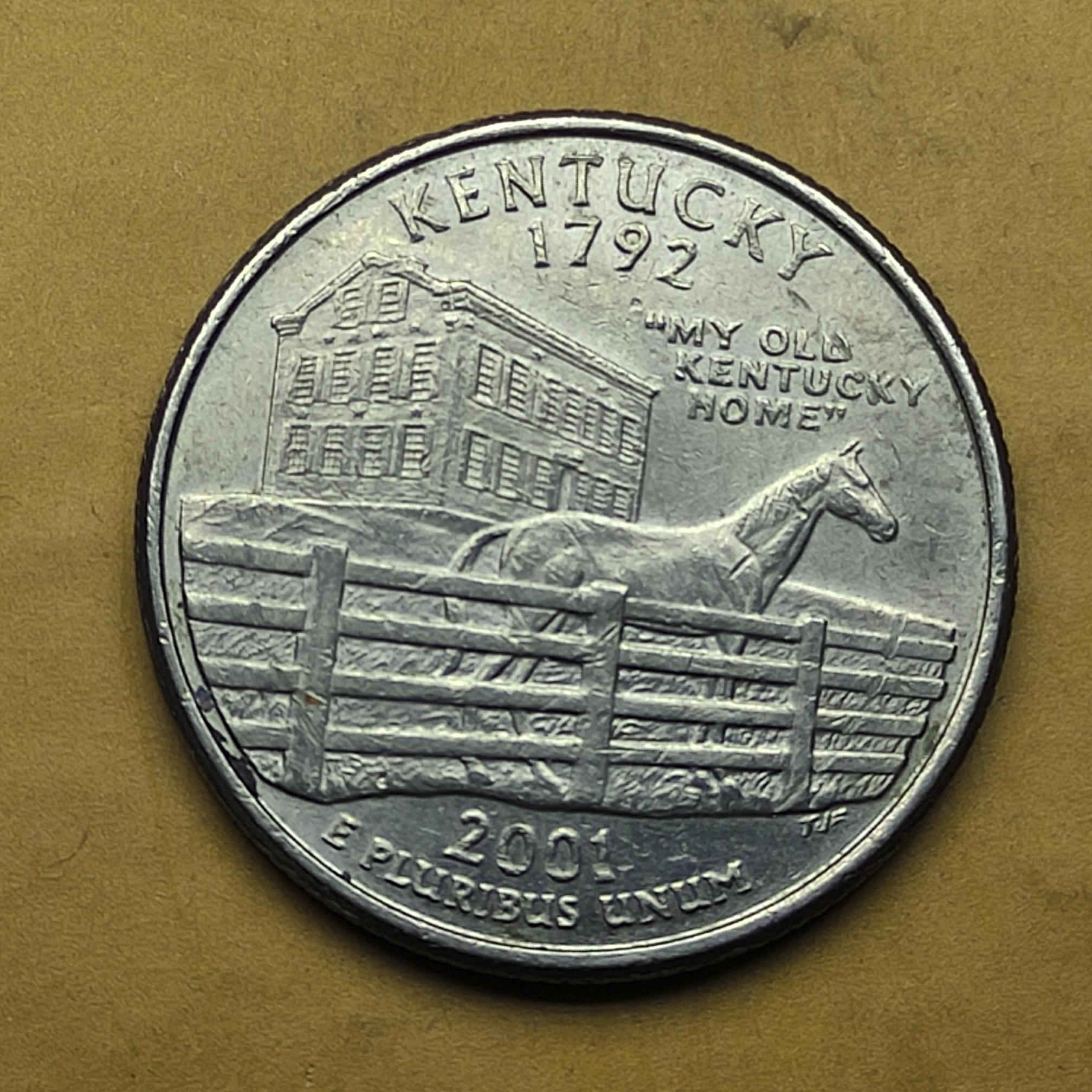 سکه یادبود ایالتی کنتاکی آمریکا 2001P