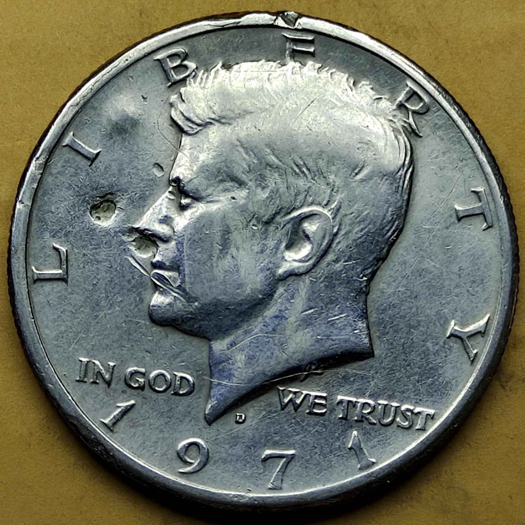 نیم دلار کندی 1971D آمریکا