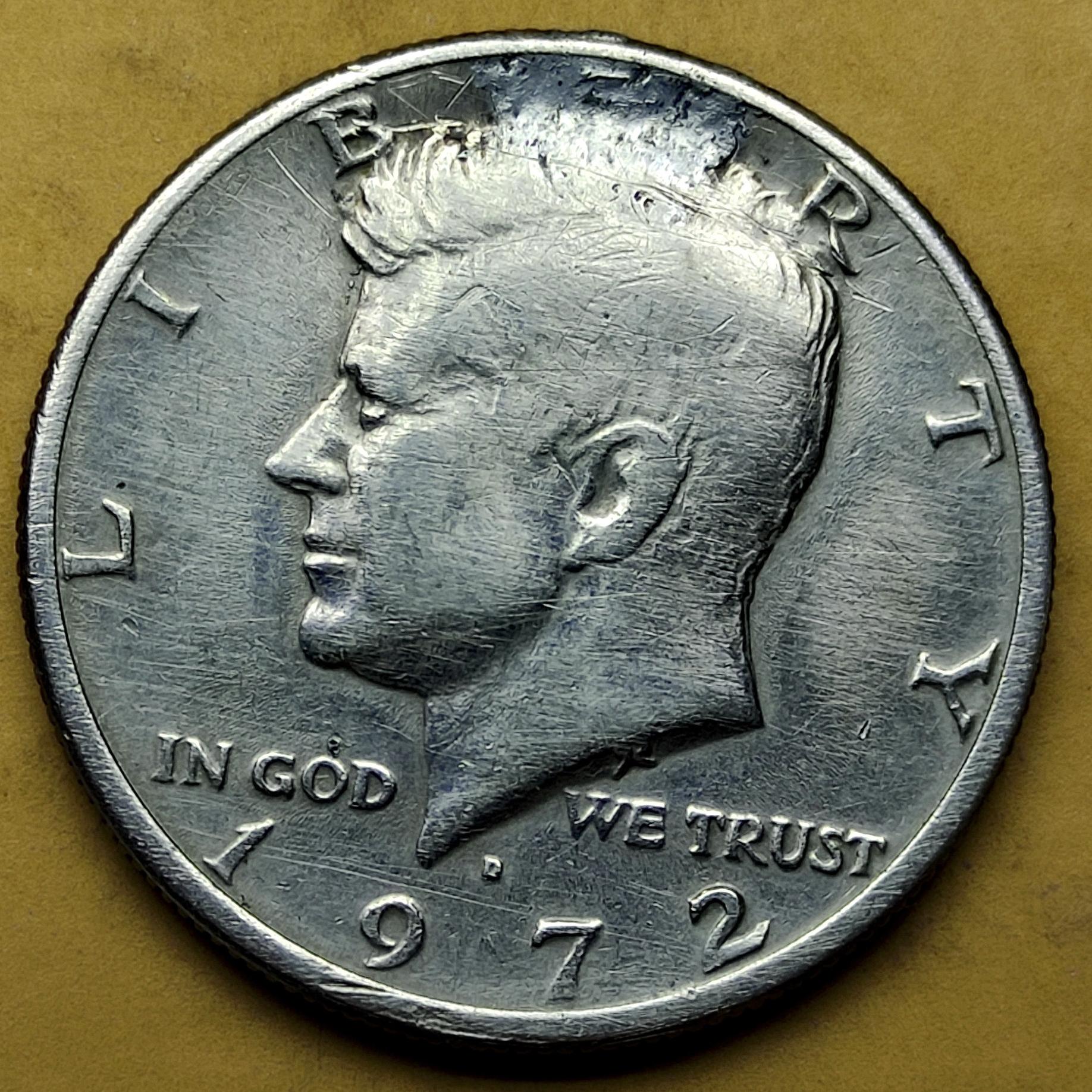 نیم دلار کندی 1972D آمریکا