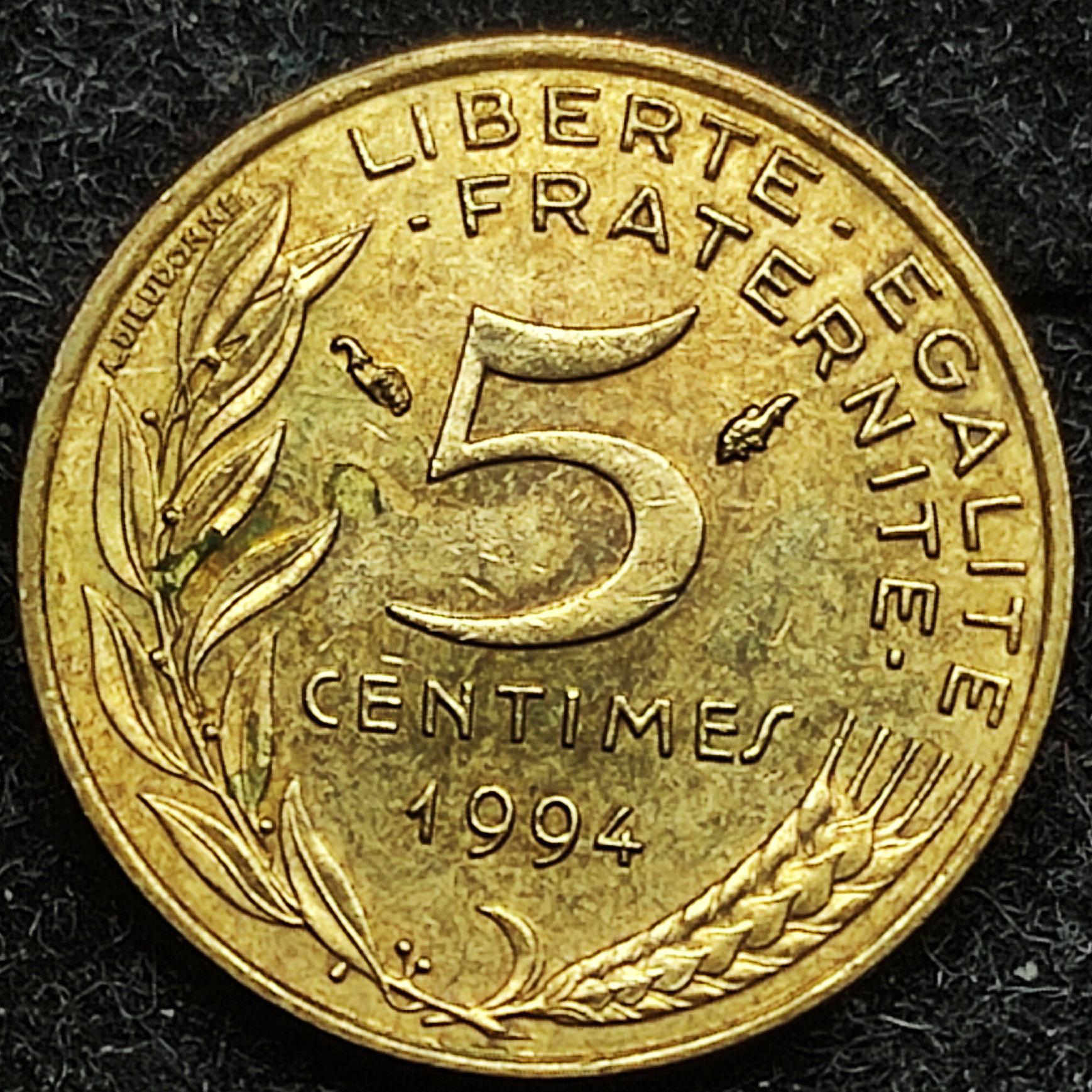 5 سنتیم فرانسه 1994
