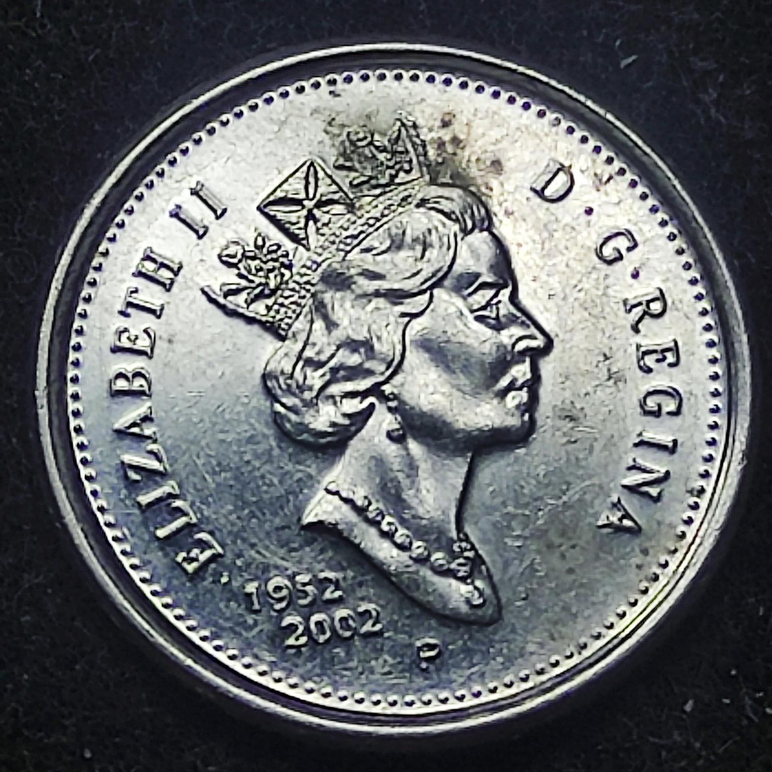 10 سنت یادبود جشن طلایی کانادا 2002