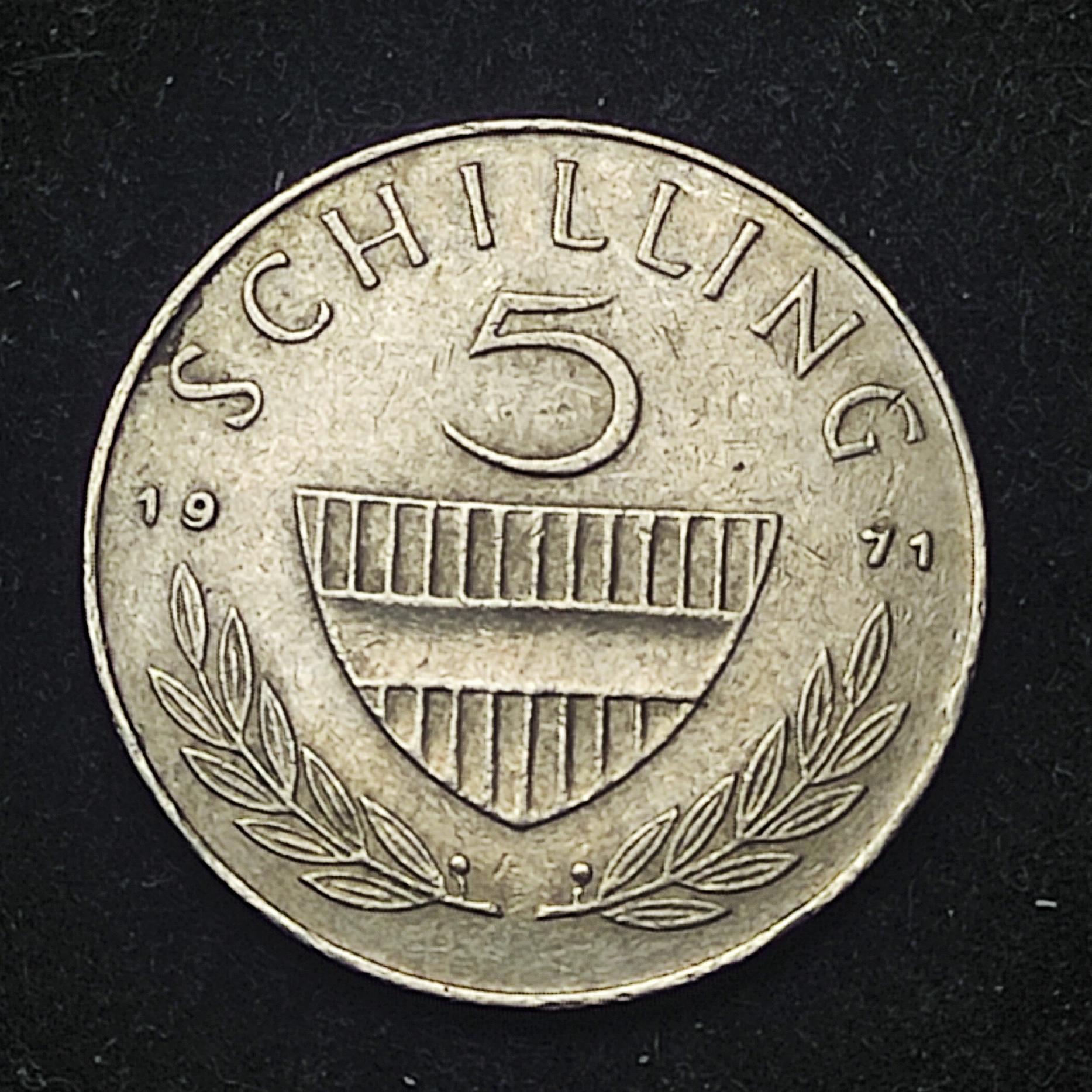 5 شیلینگ اتریش 1971