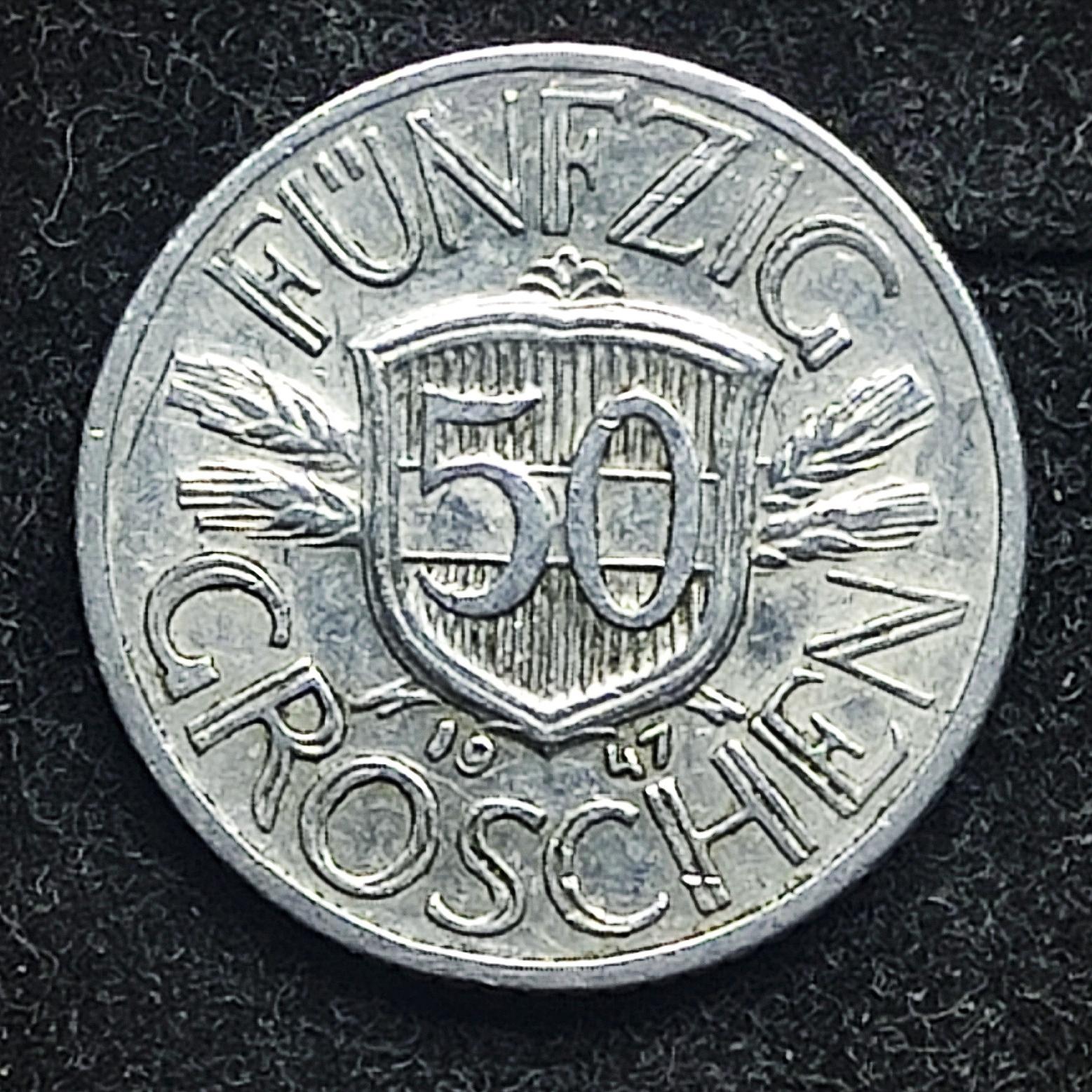 50 گروشن قدیمی 1947 اتریش