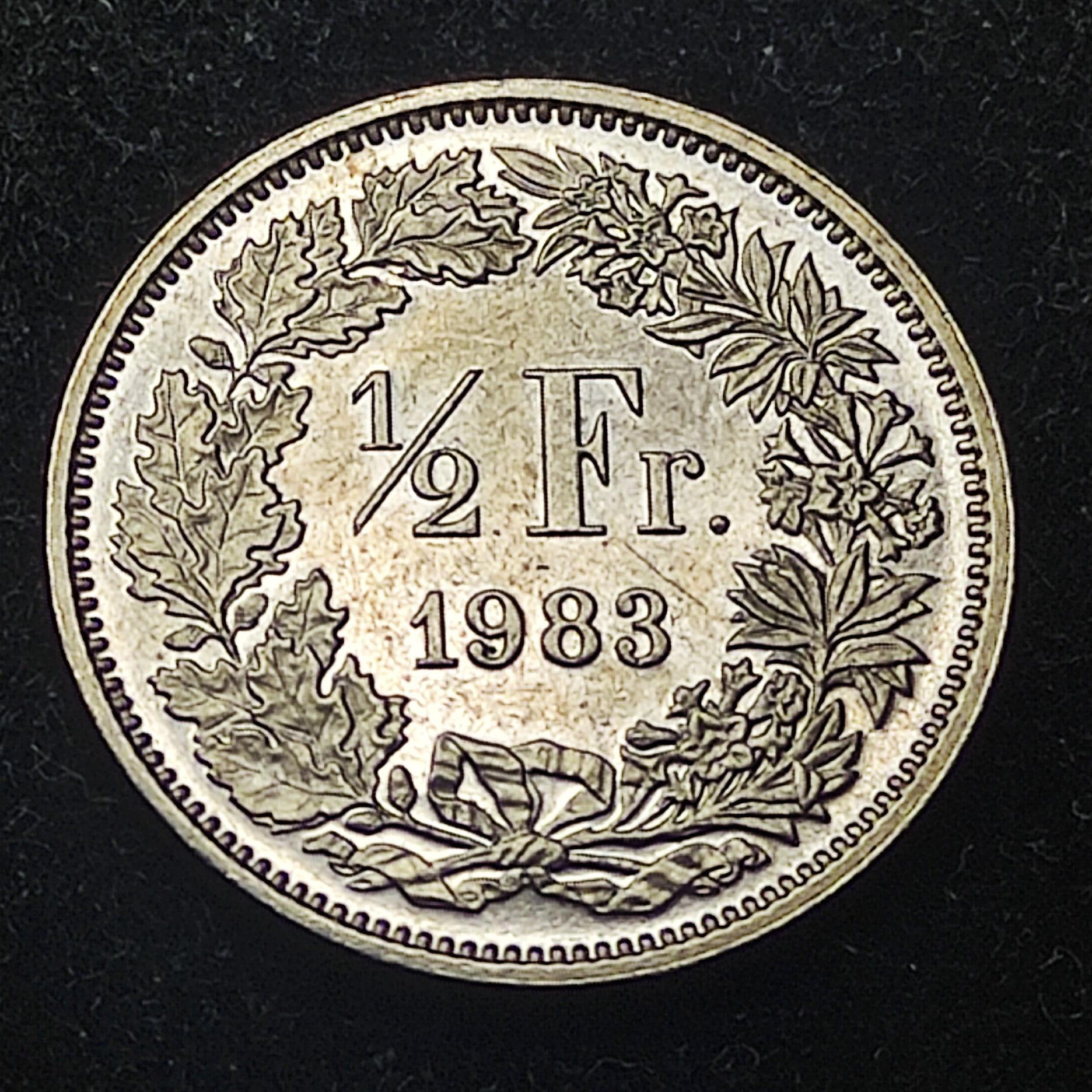 نیم فرانک سوئیس 1983 (سایز کوچک)