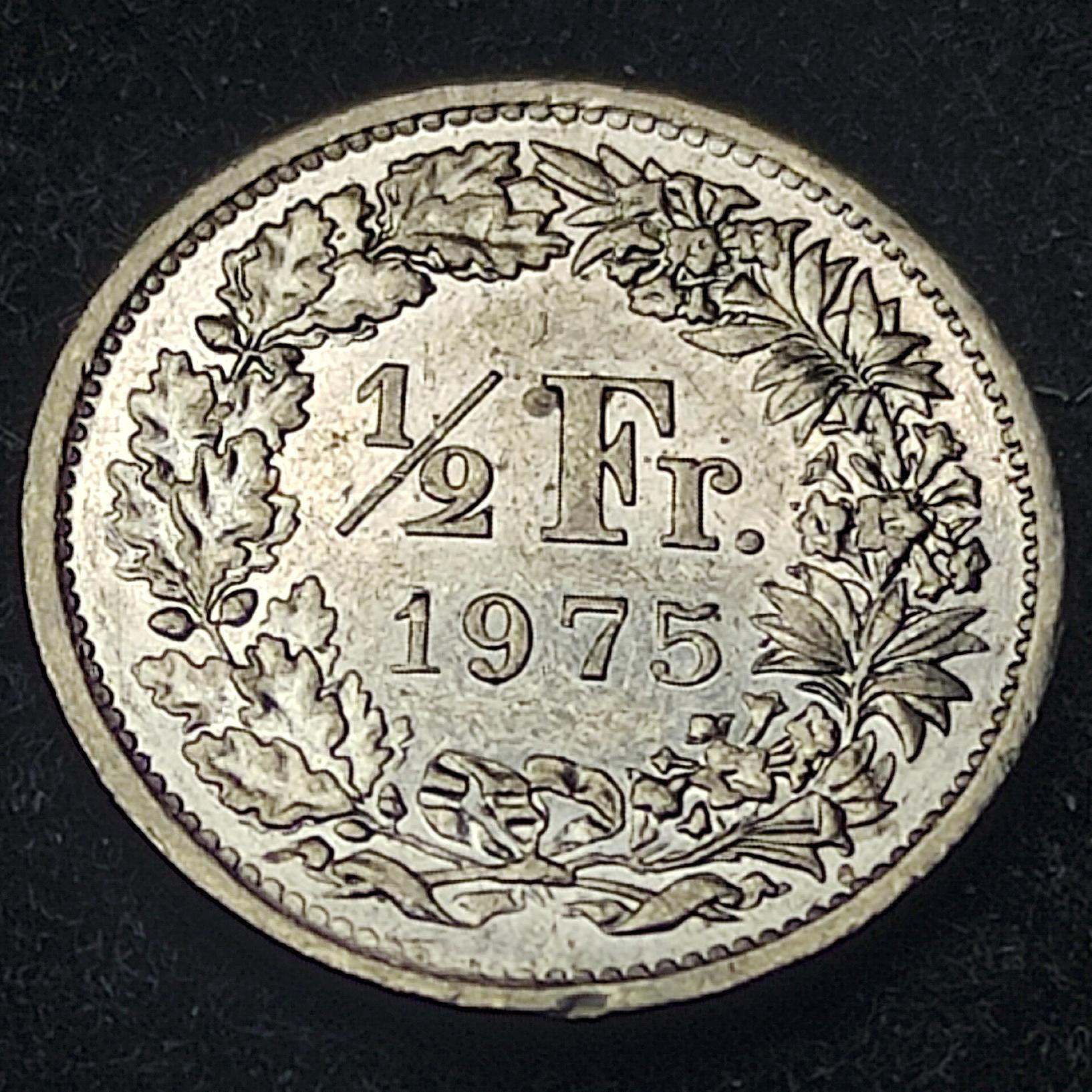 نیم فرانک سوئیس 1975 (سایز کوچک)