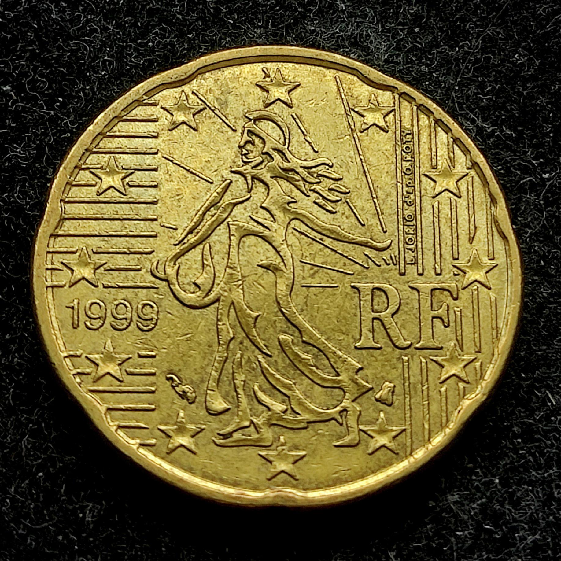20 سنت یورو فرانسه 1999