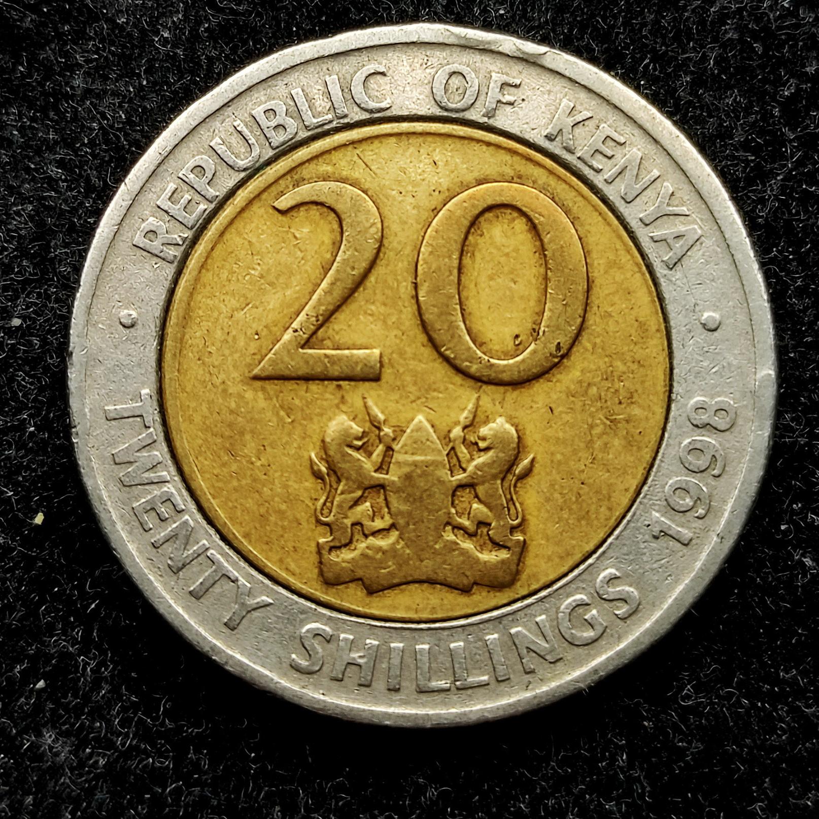 20 شیلینگ بایمتال کنیا 1998