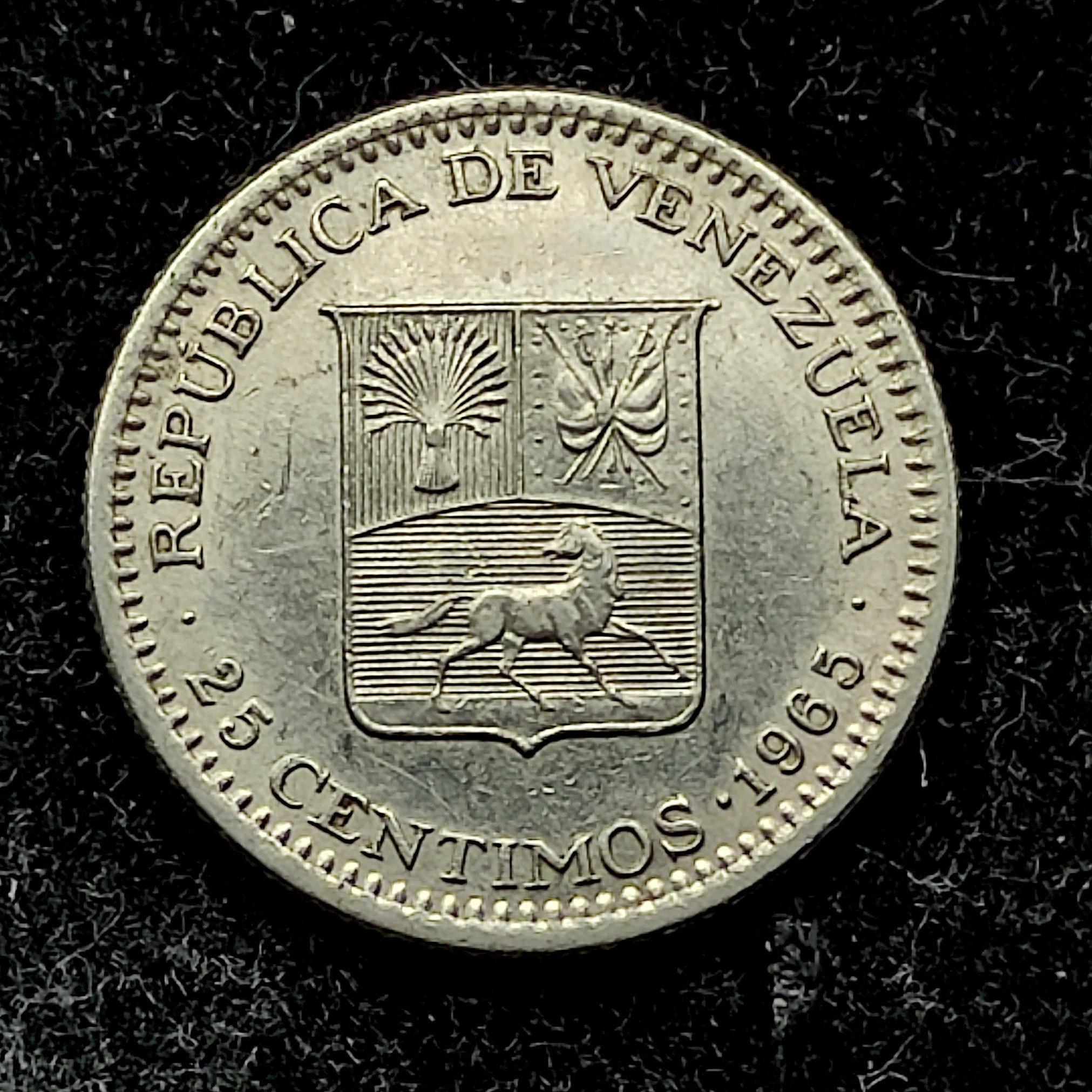 25 سنتیموس نایاب 1965 ونزوئلا