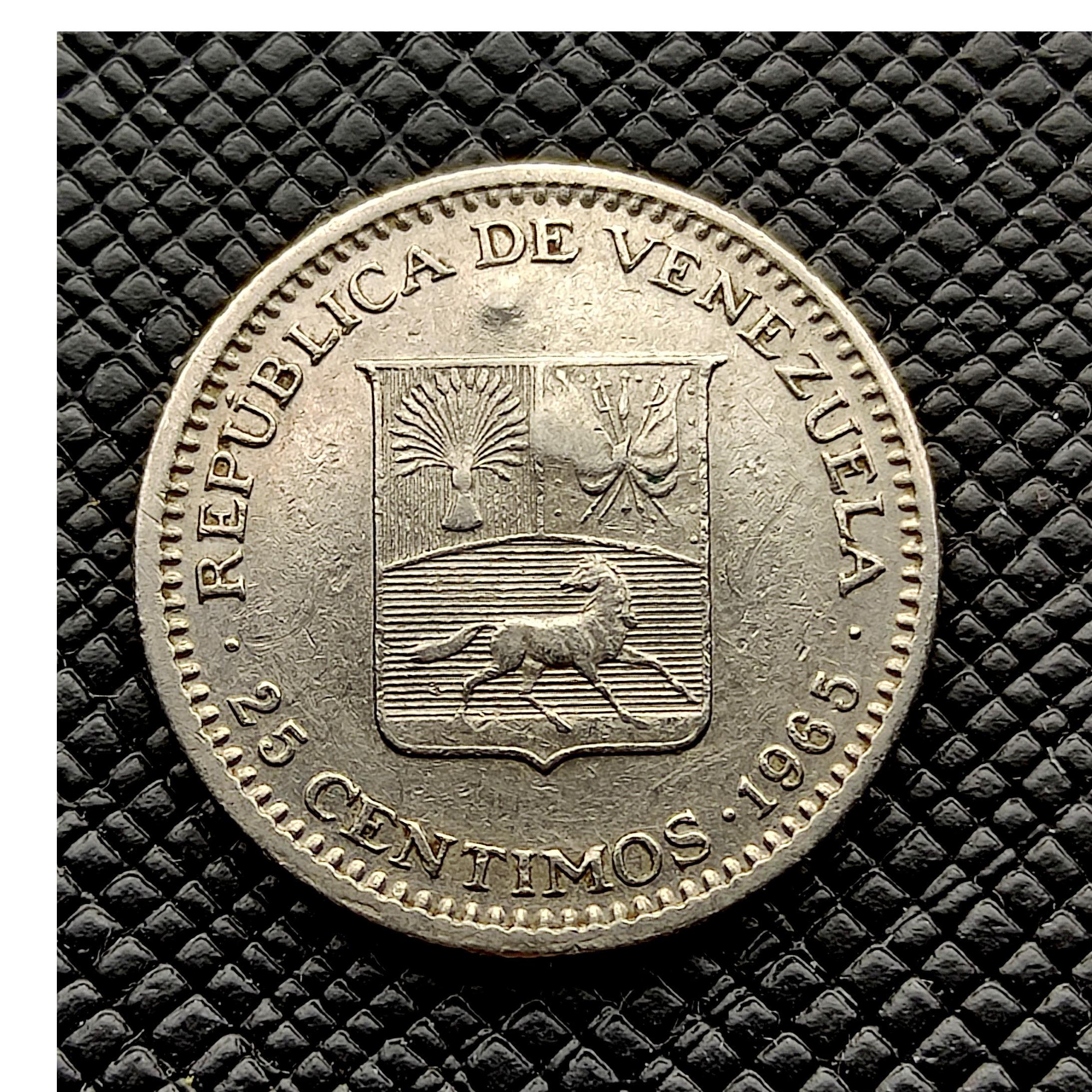 25 سنتیموس نایاب 1965 ونزوئلا