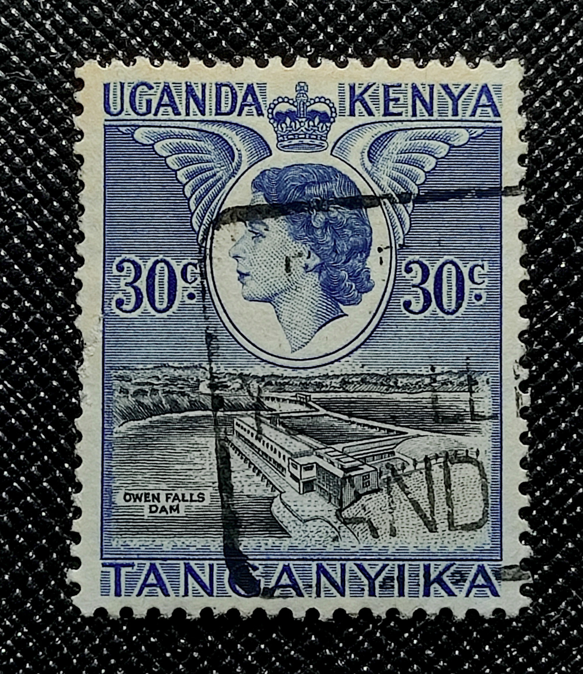 تمبر کمیاب 30c الیزابت آفریقای شرقیK.U.T. 1954