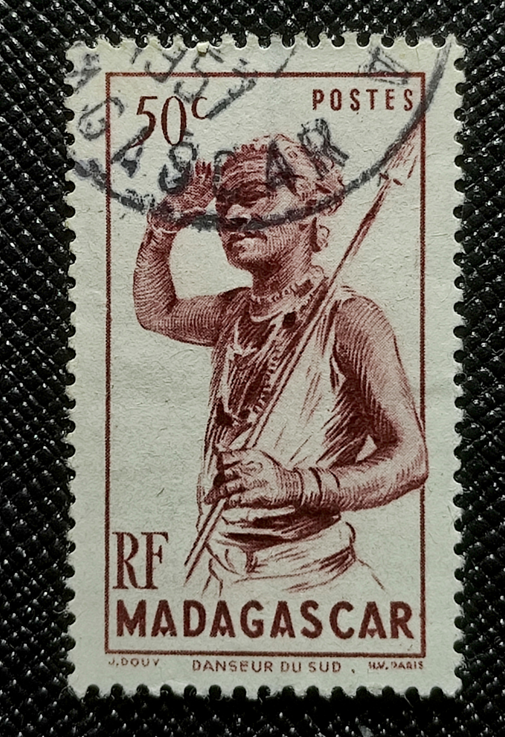 تمبر قدیمی 50C ماداگاسکار 1957