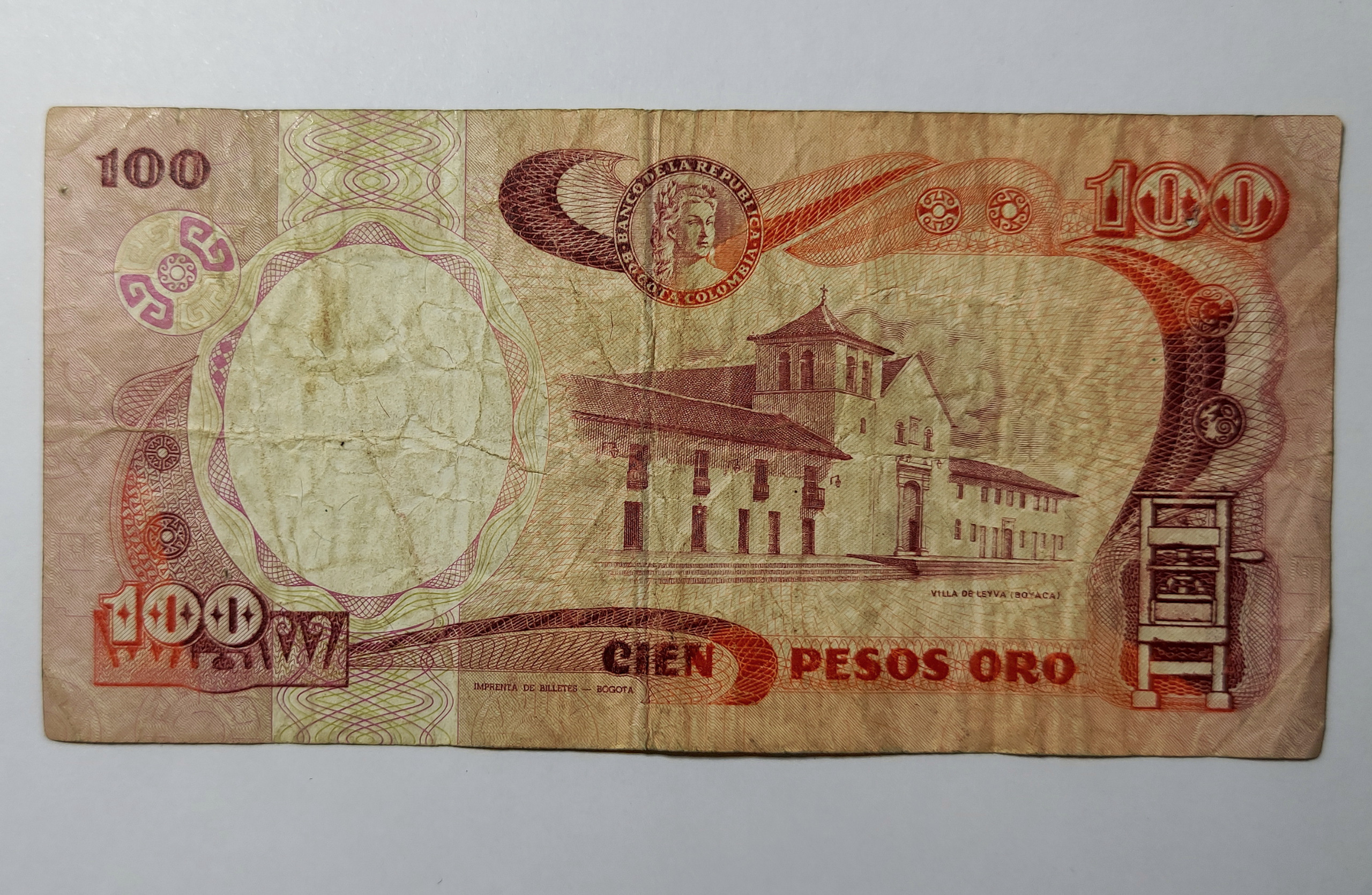 تک 100 پزو کلمبیا 1986