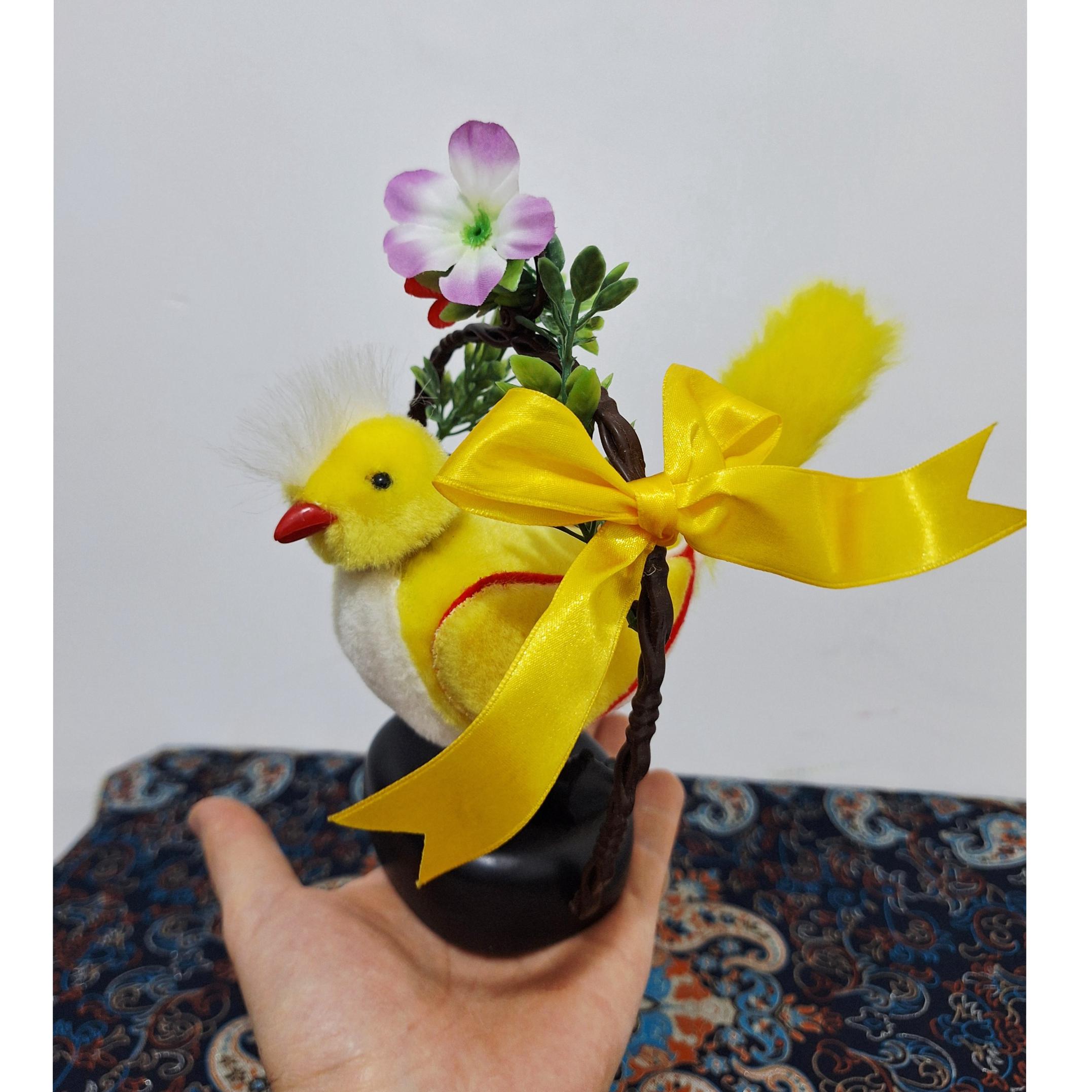 پرنده آواز خوان متحرک اسباب بازی عتیقه