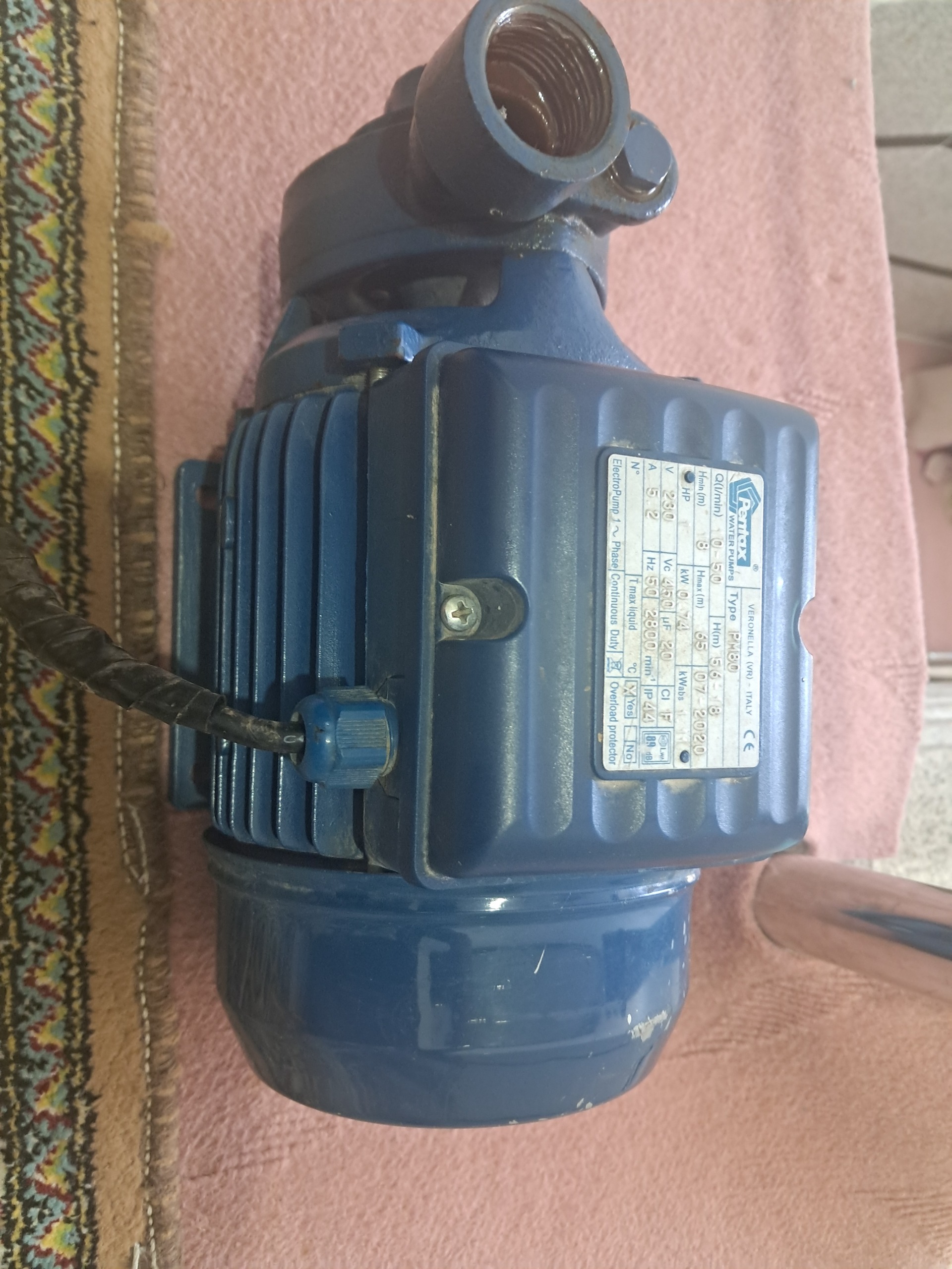 پمپ اب پنتاکس اصل ایتالیا یک اسب