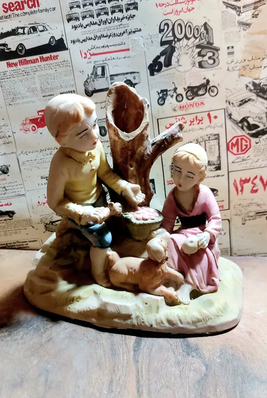 مجسمه دستساز قدیمی آنتیک،کلکسیونی، سالم و تمیز