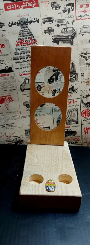 استند پیپ چوبی 2عددی رومیزی،آکبند