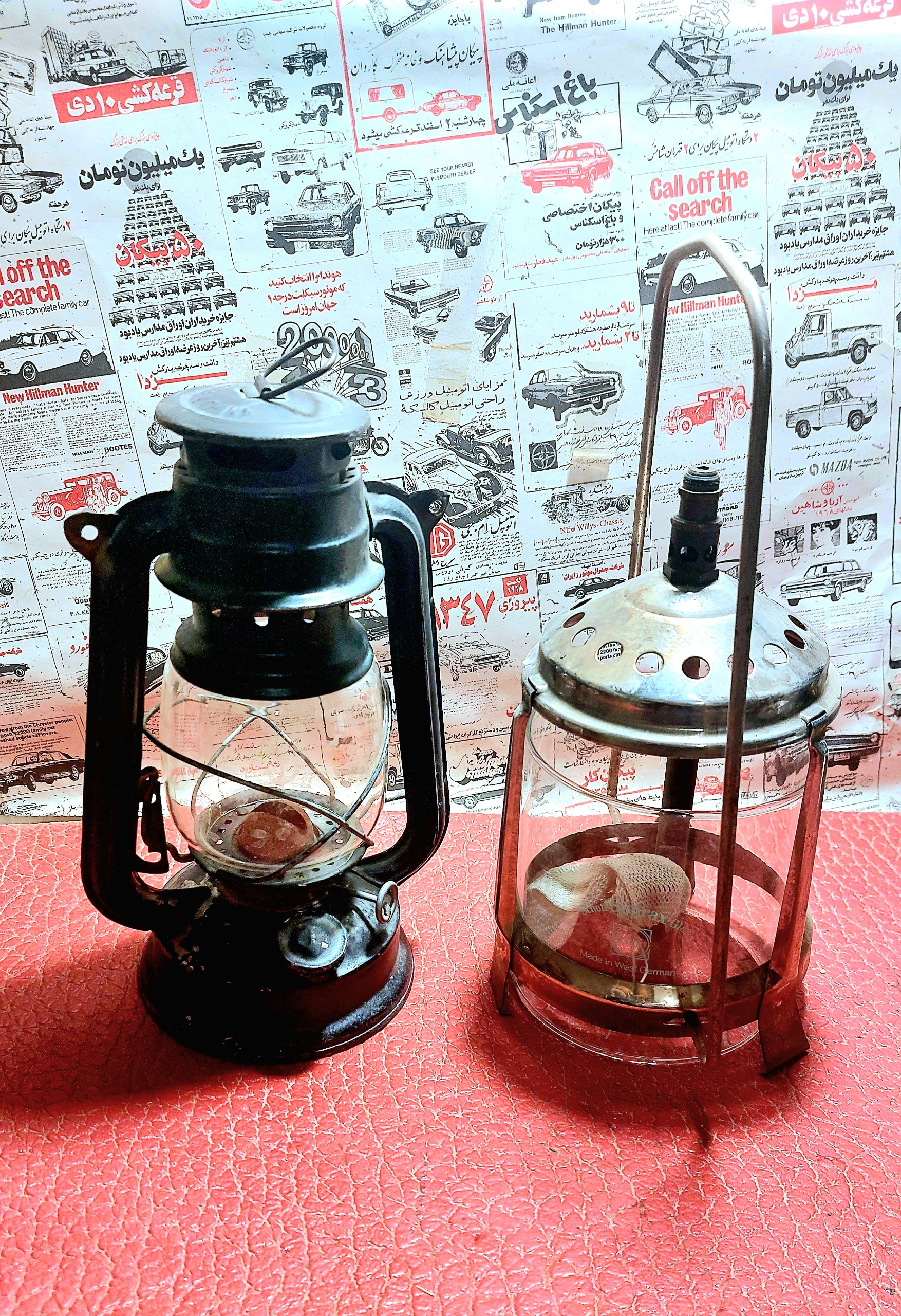 2عدد چراغ نفتی و گازی قدیمی،سالم و تمیز