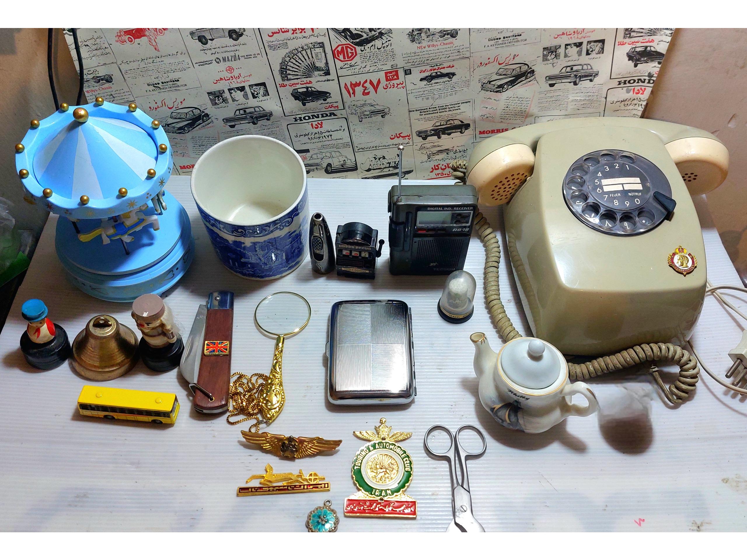 مجموعه لوازم قدیمی آنتیک و کلکسیونی،کُلا درحدنو