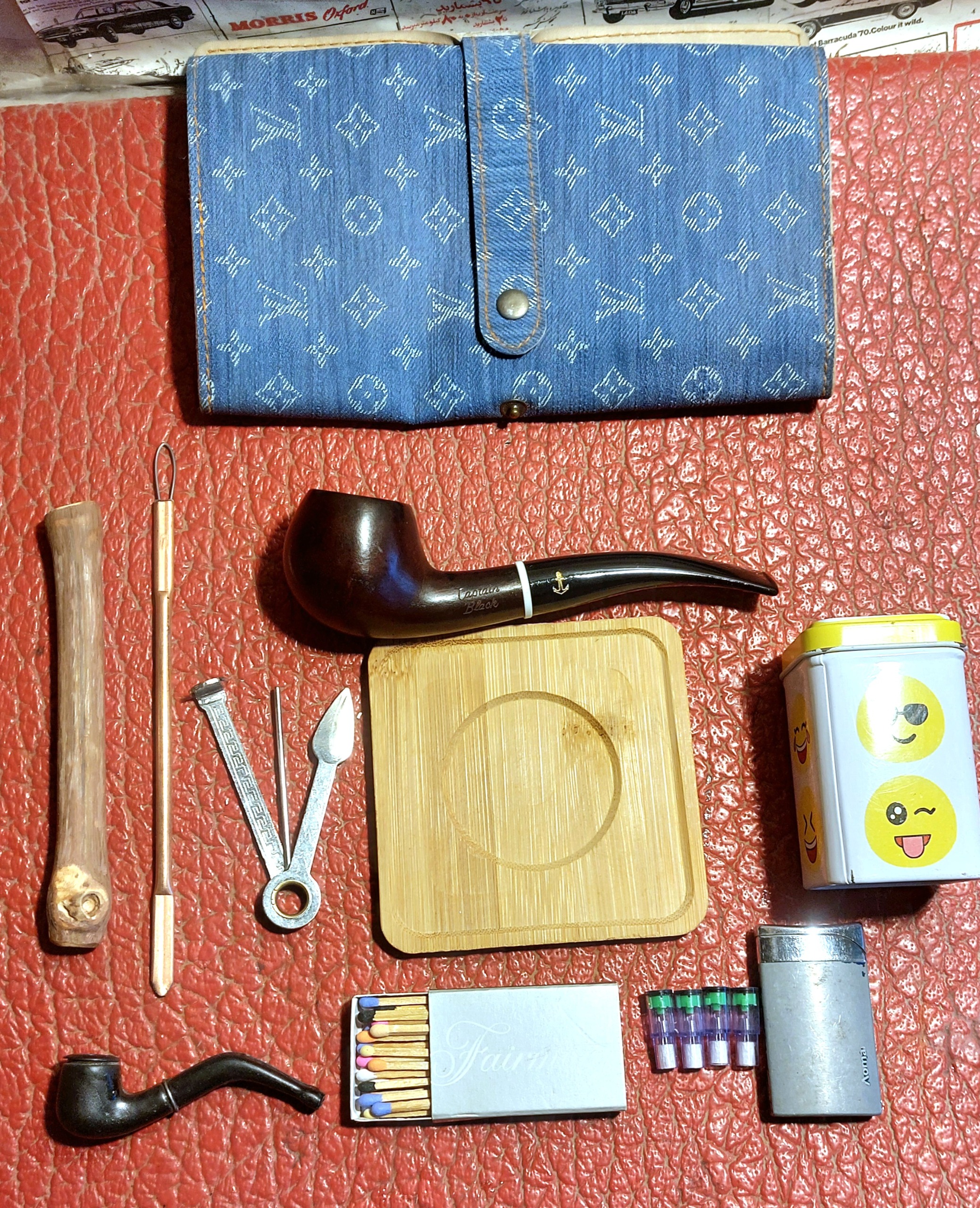 پیپ تمام چوبی کاپتان بلک ارجینال و لوازم،آکبند