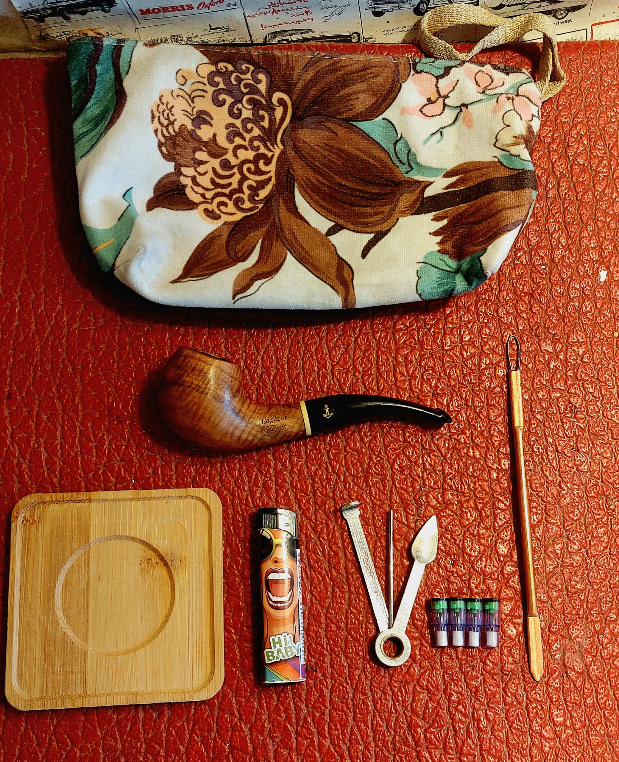 پیپ تمام چوبی کاپتان بلک ارجینال و لوازم،آکبند