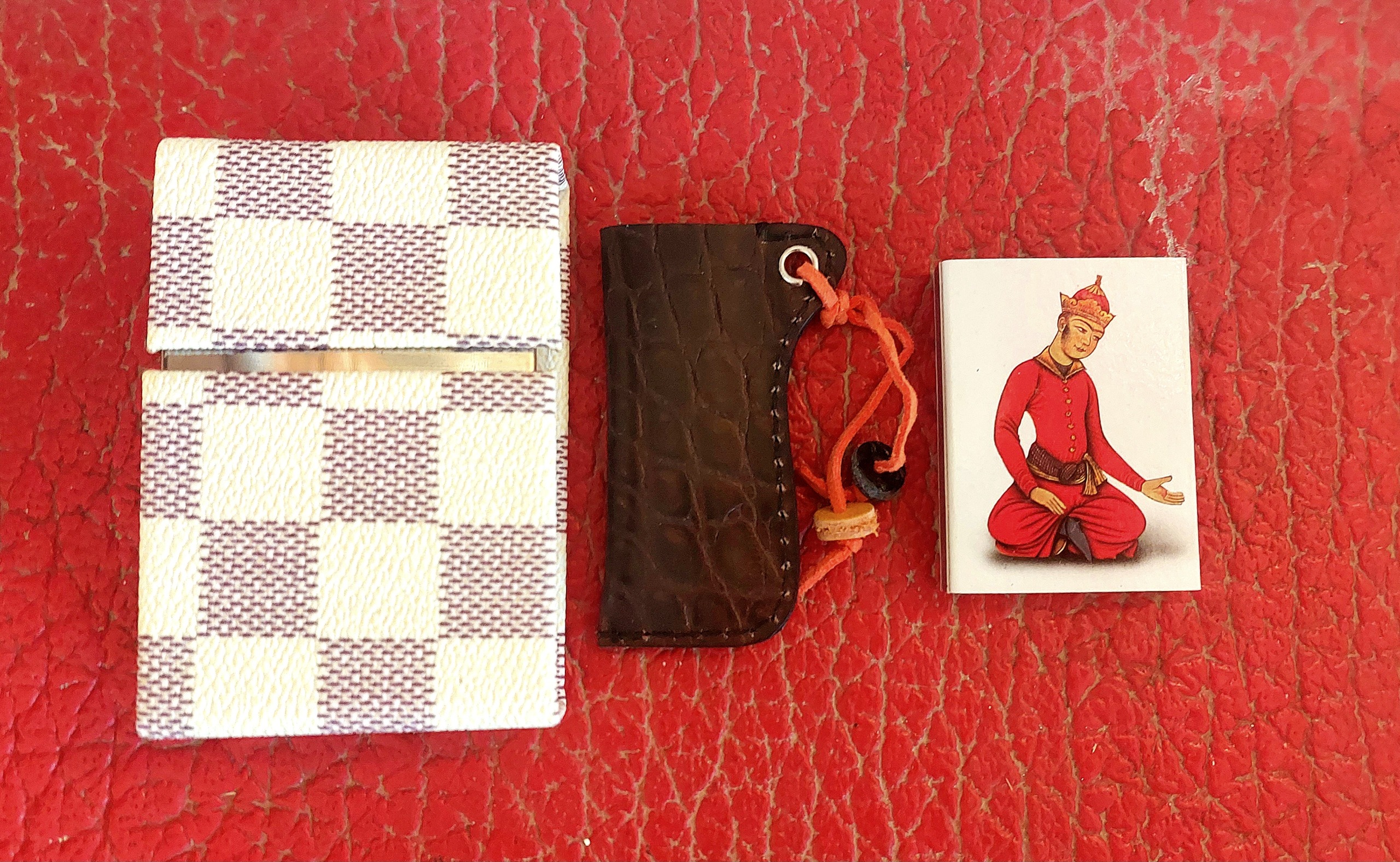 جاسیگاری استیل،جافندکی چرم و کبریت/آکبند