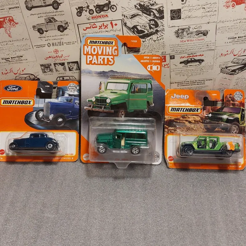 3عدد ماکت فلزی قدیمی مچ باکس،کلکسیونی،آکبند