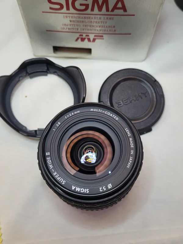 لنز 24mmf2.8 سیگما و تبدیل کانن
