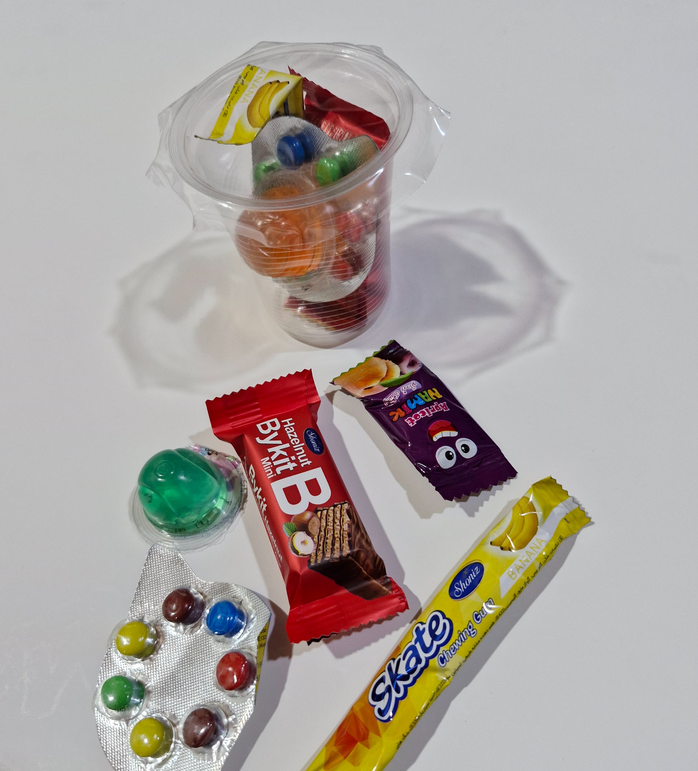 لواشک، اسمارتیز، ژله،آدامس ویفر