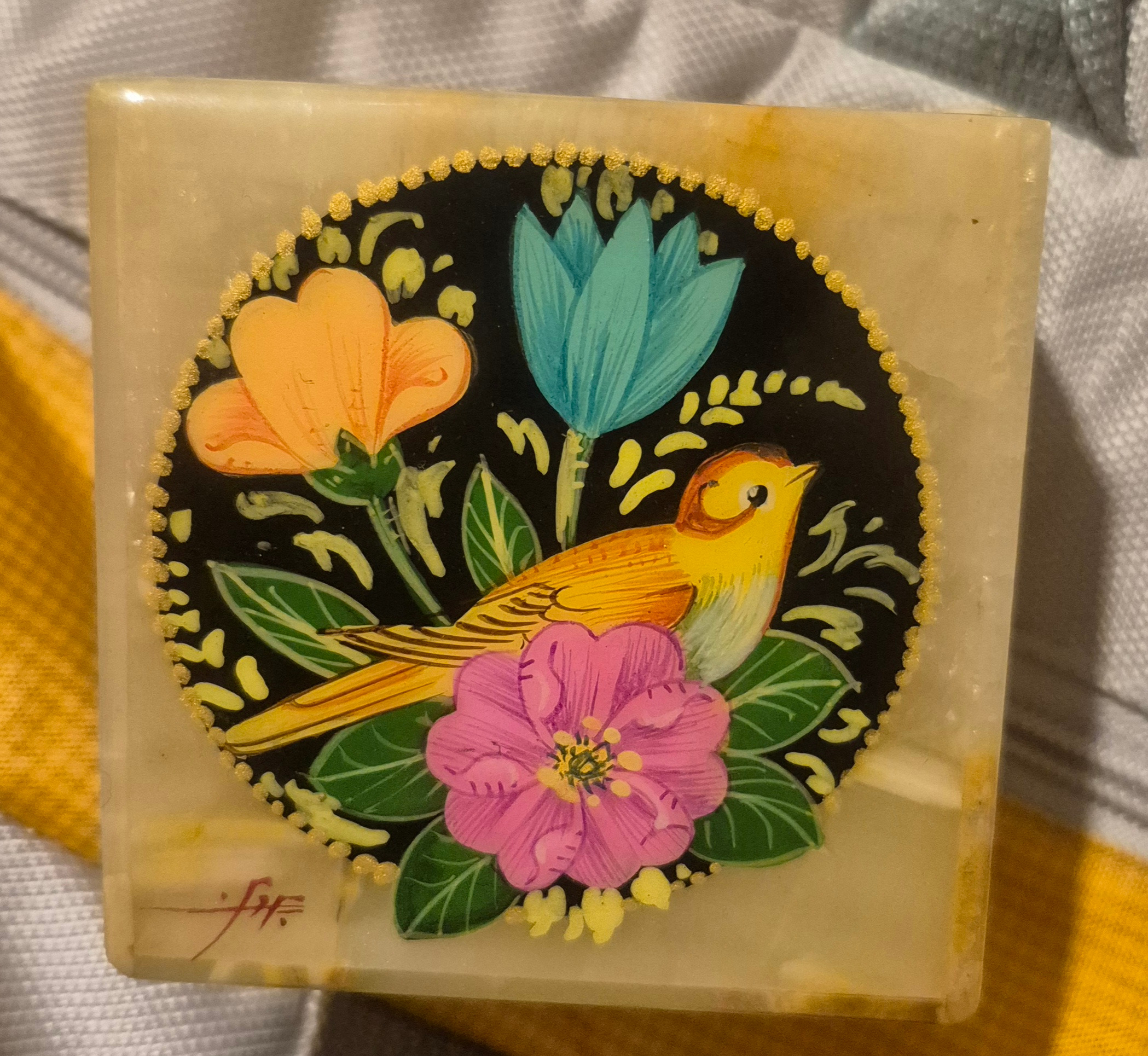 جعبه جواهری سنگ مرمر