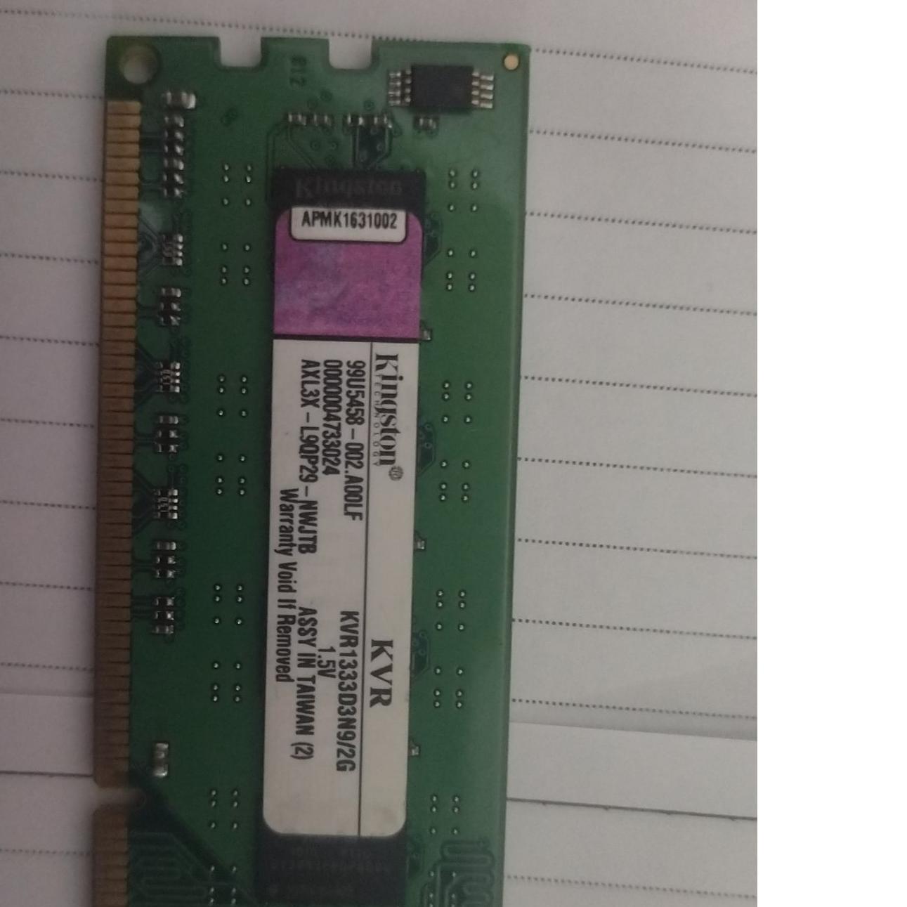 رم کینگستون 2g ddr3
