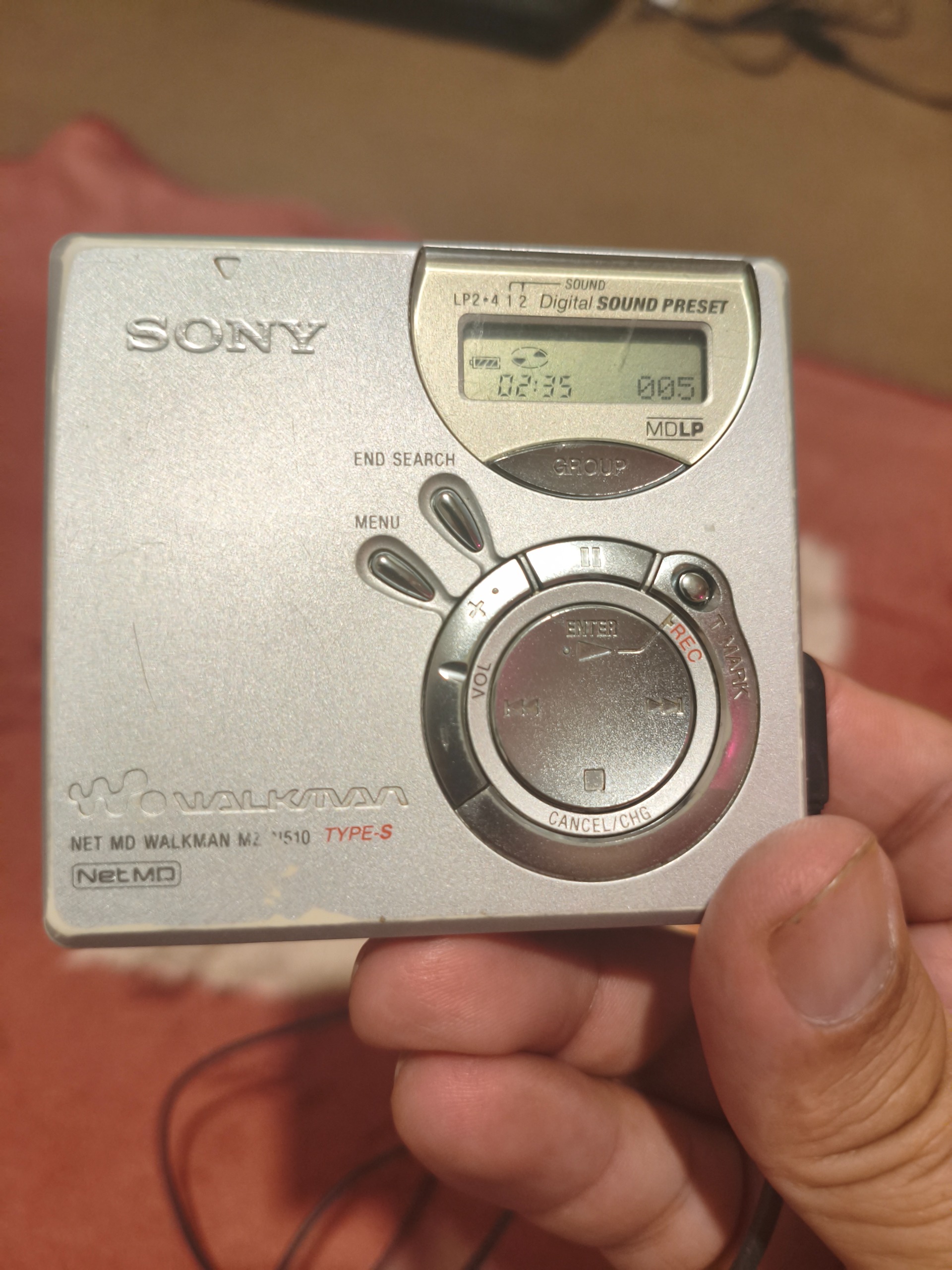 واکمن MD سونی مدل sony mz n510