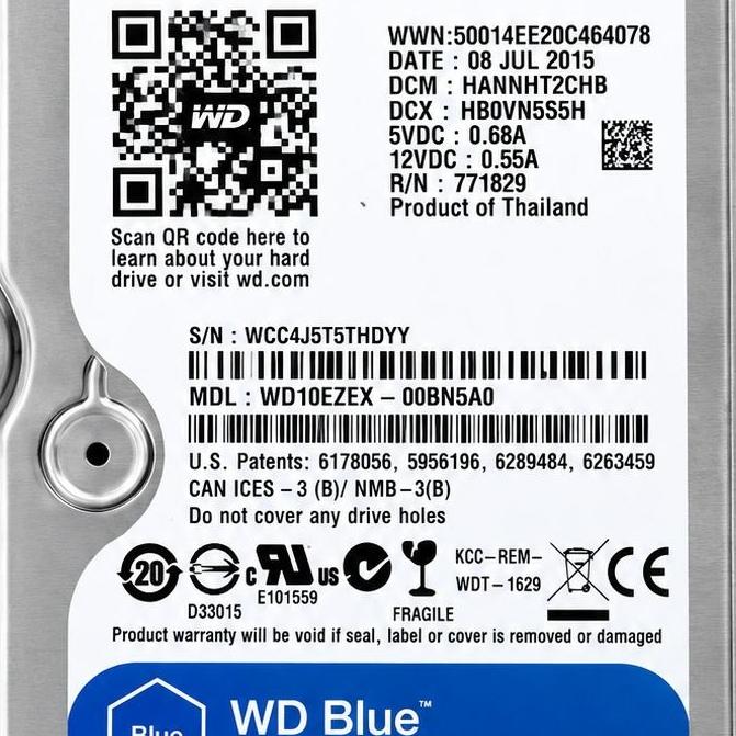 هارد اینترنال وسترن دیجیتال 1 ترابایت WD10EZEX