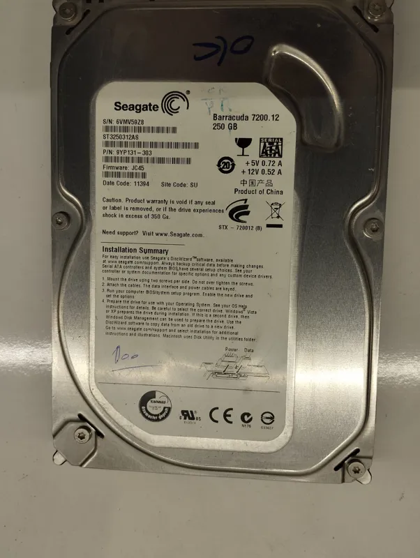 هارد 250 seagate سلامت 100