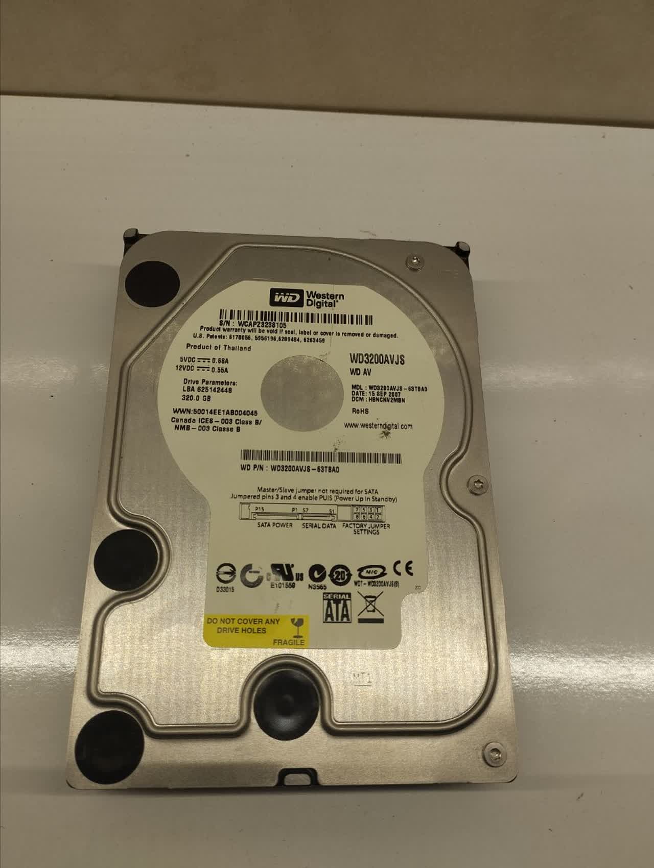هارد 320 گیگ وسترن