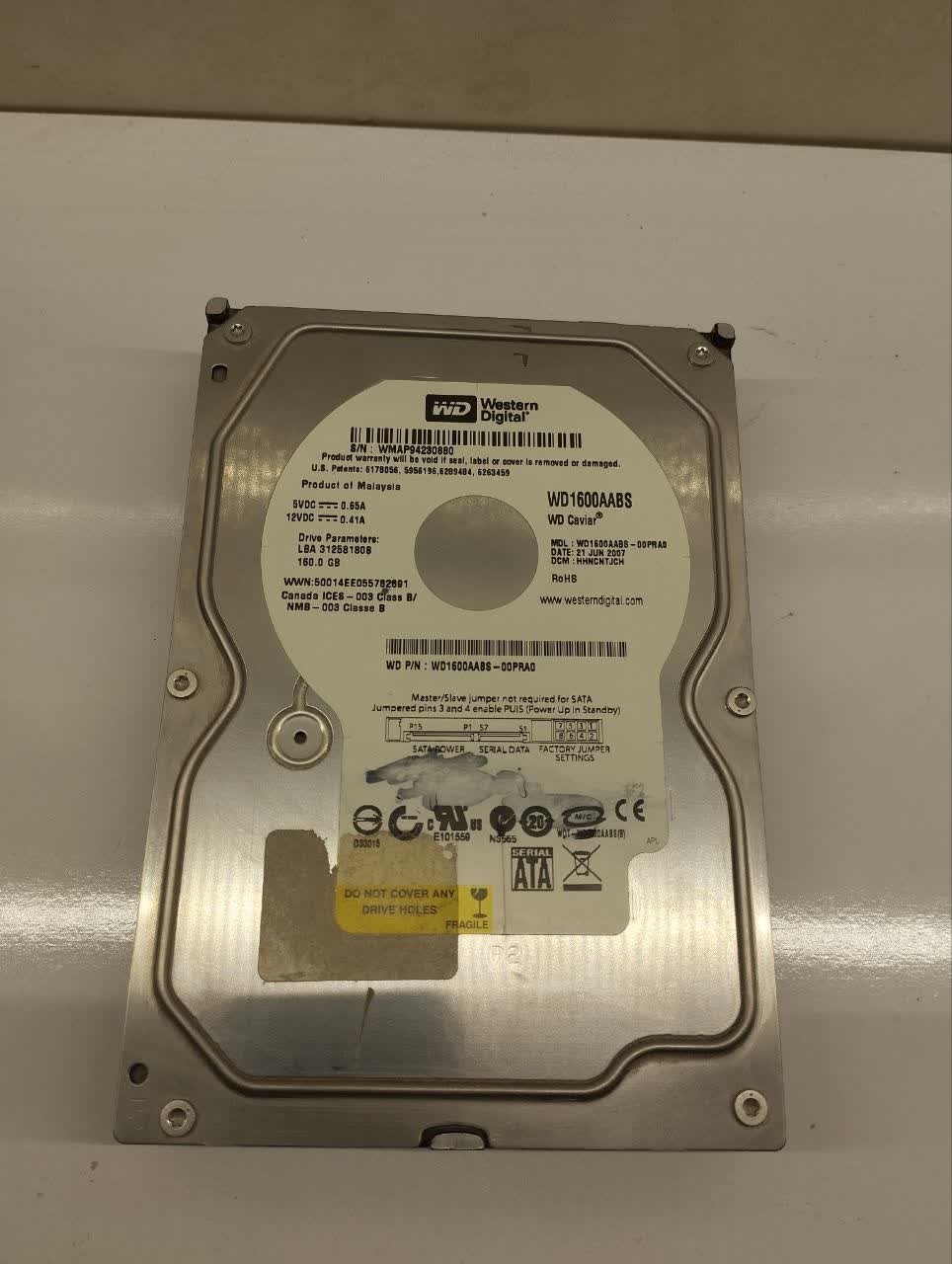 هارد 160 گیگ وسترن