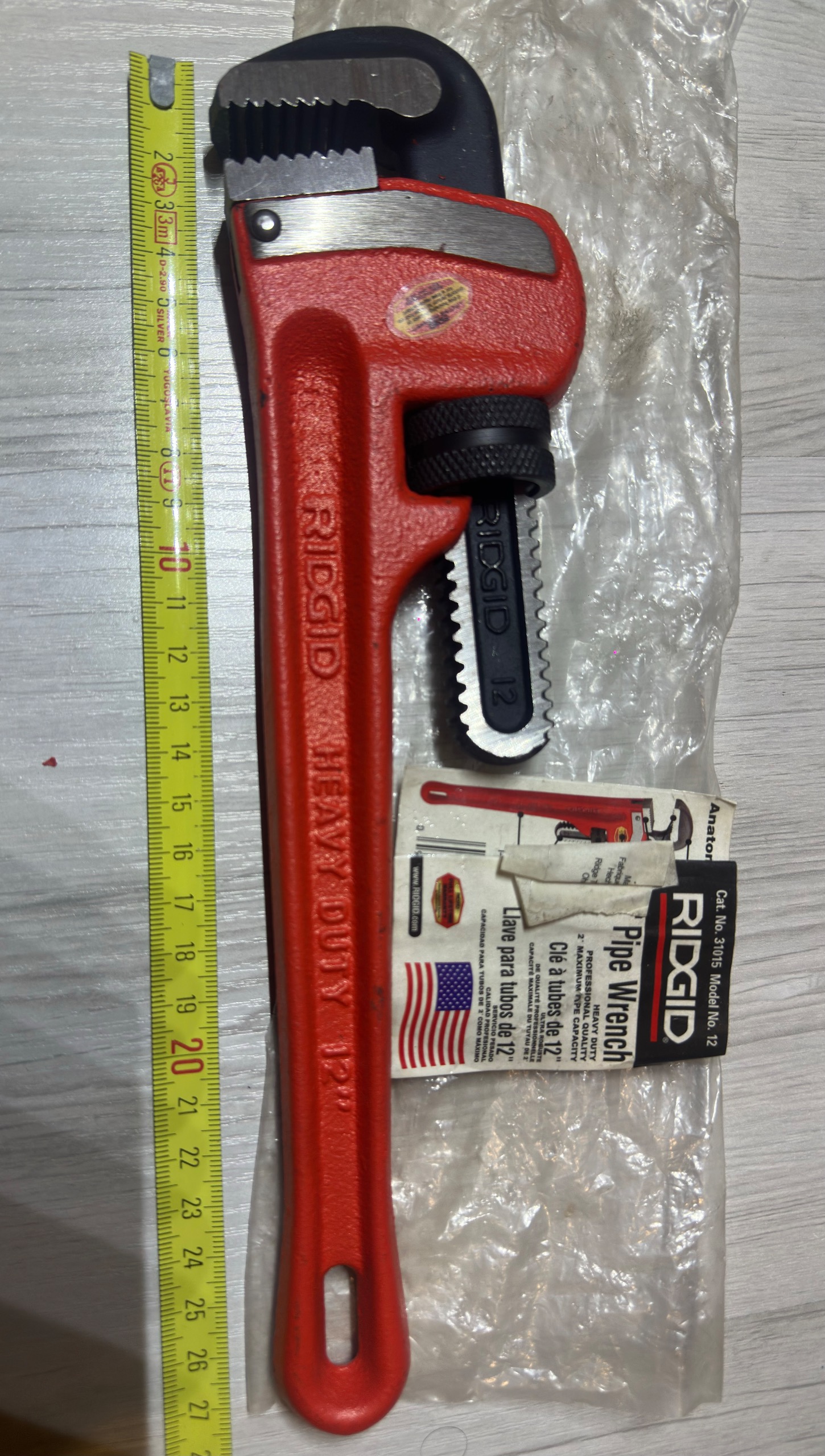 آچار شلاقی 12 اینچ اصل ریجید RIDGID USA آمریکا