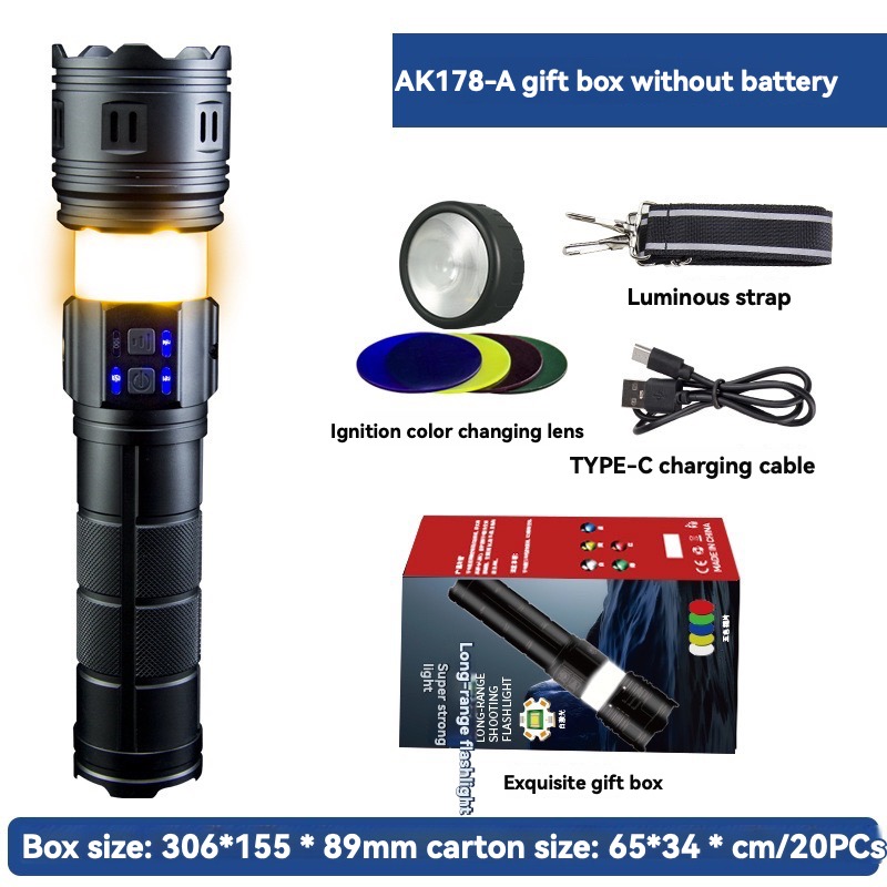 پک 3 عددی چراغ قوه و پاور بانک ضد آب مدلAk