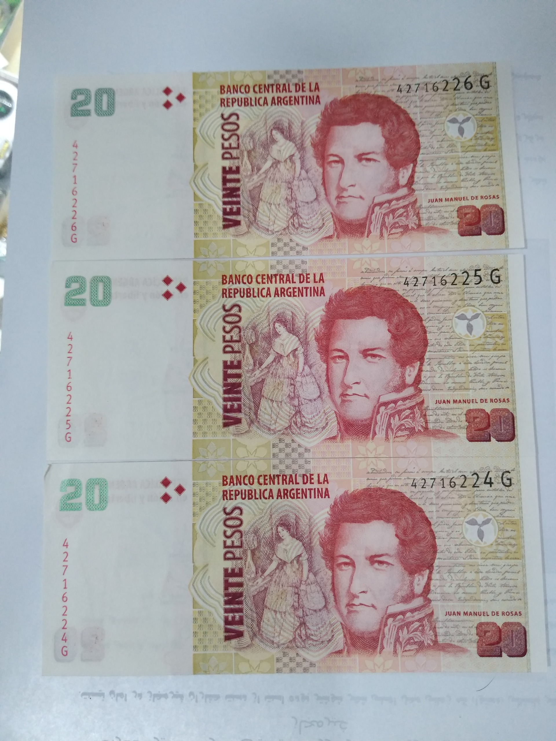 اسکناس تریبل 3عددی آرژانتین