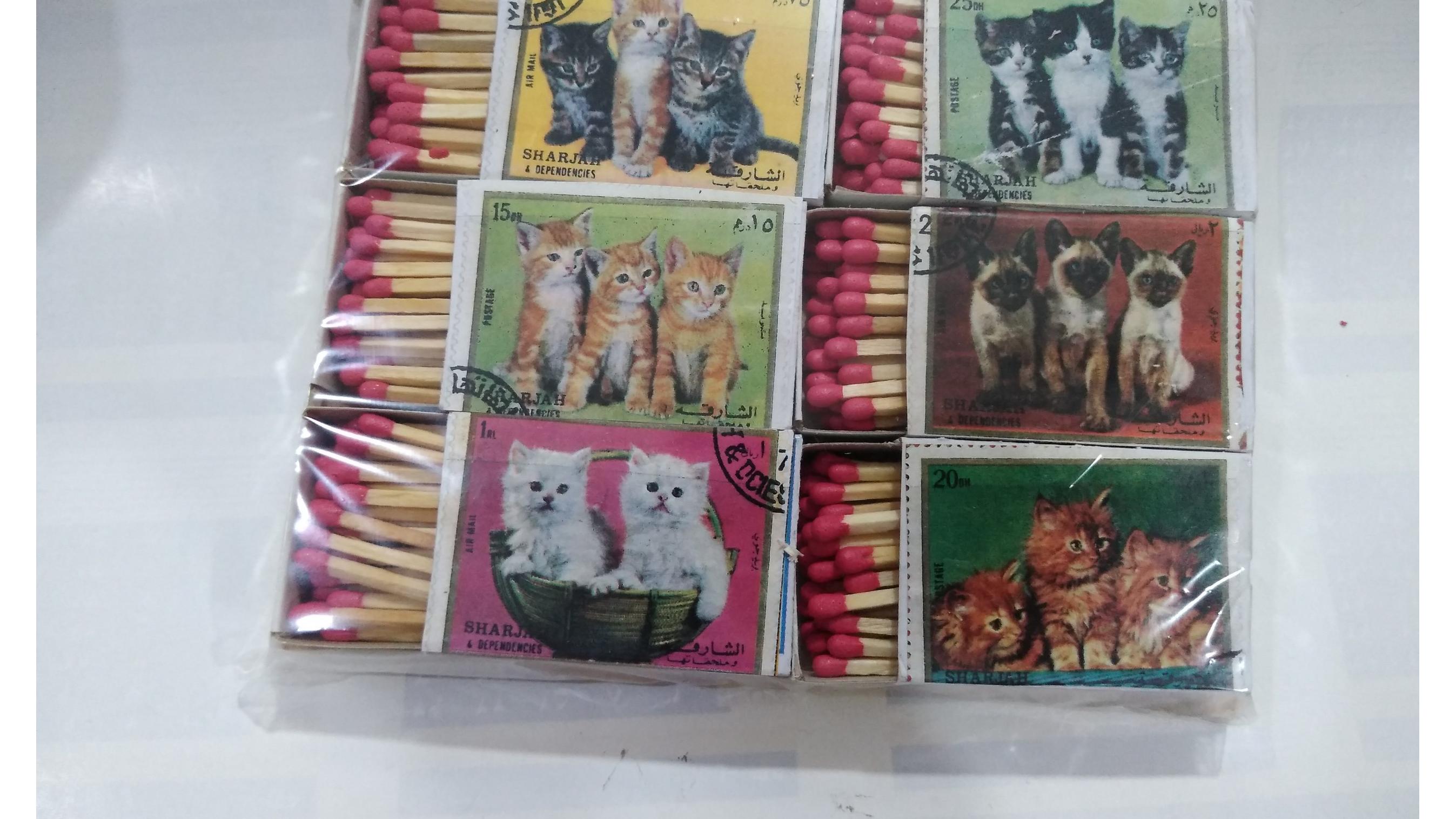 کبریت سری گربه لیبل خورده