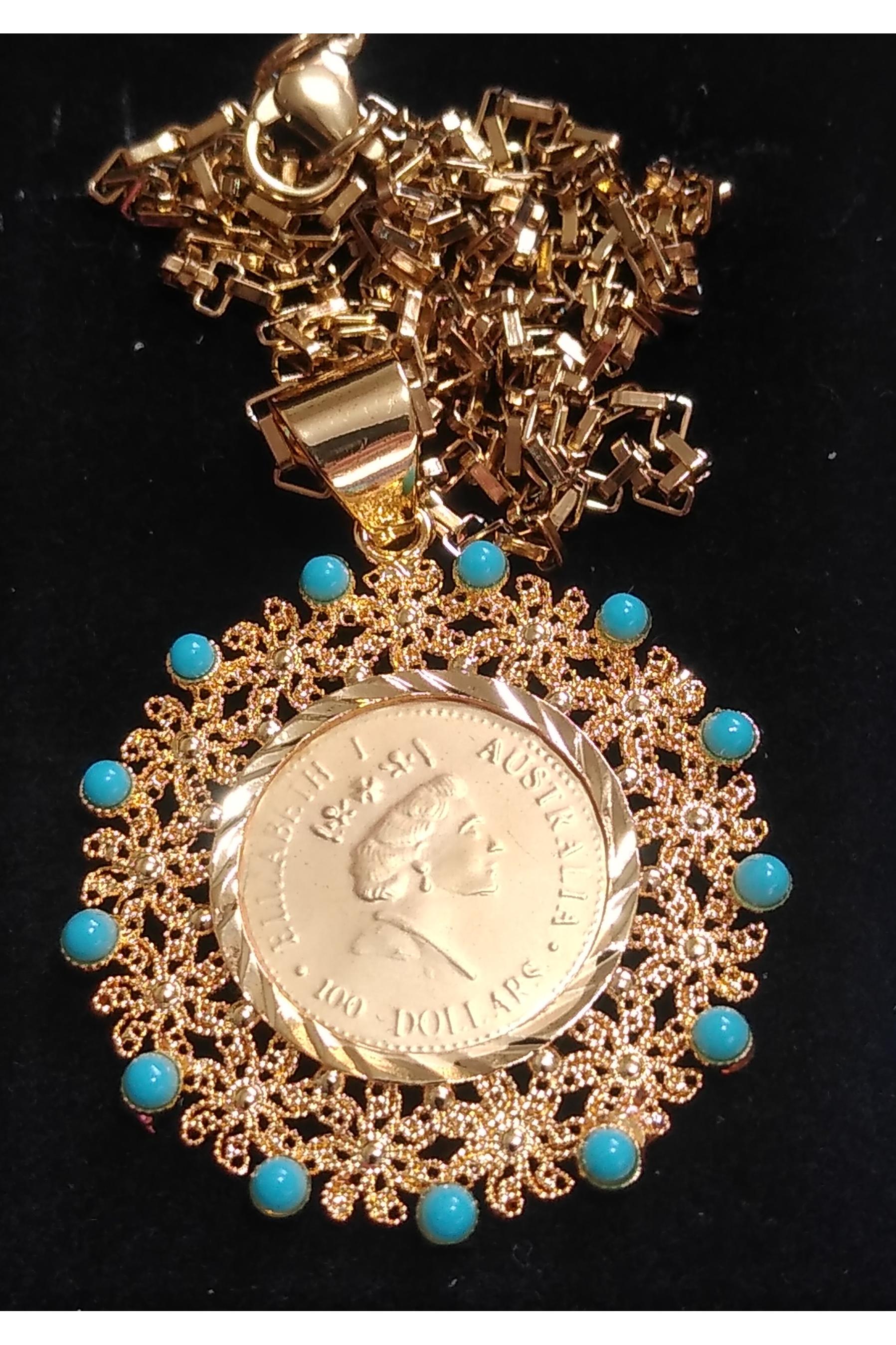 گردنبند ملکه الیزابت طلایی