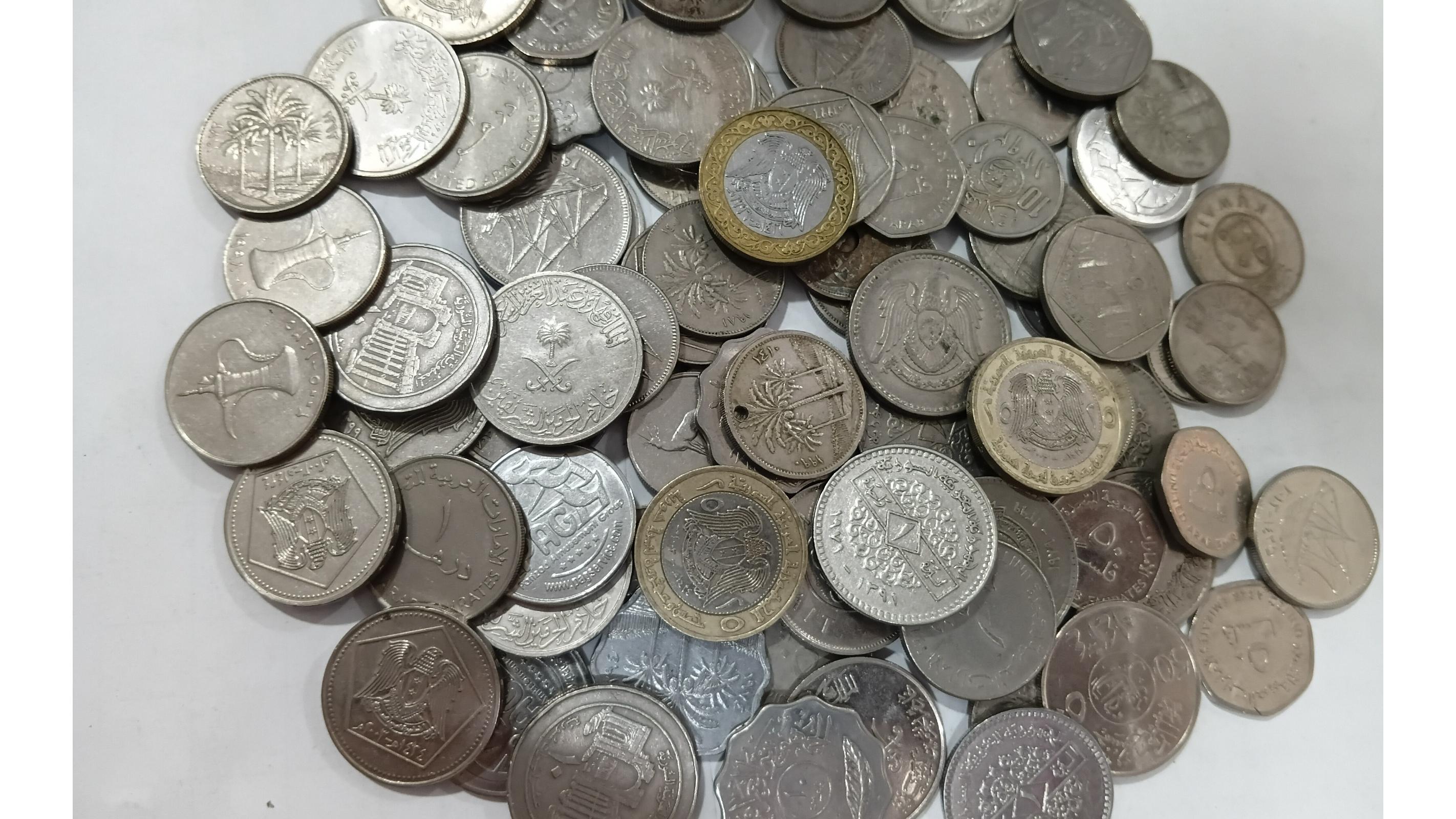 2کیلو سکه عربی کشورهای مختلف با تکرار
