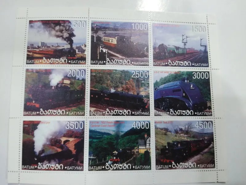 تمبر شیت قطار و ترن