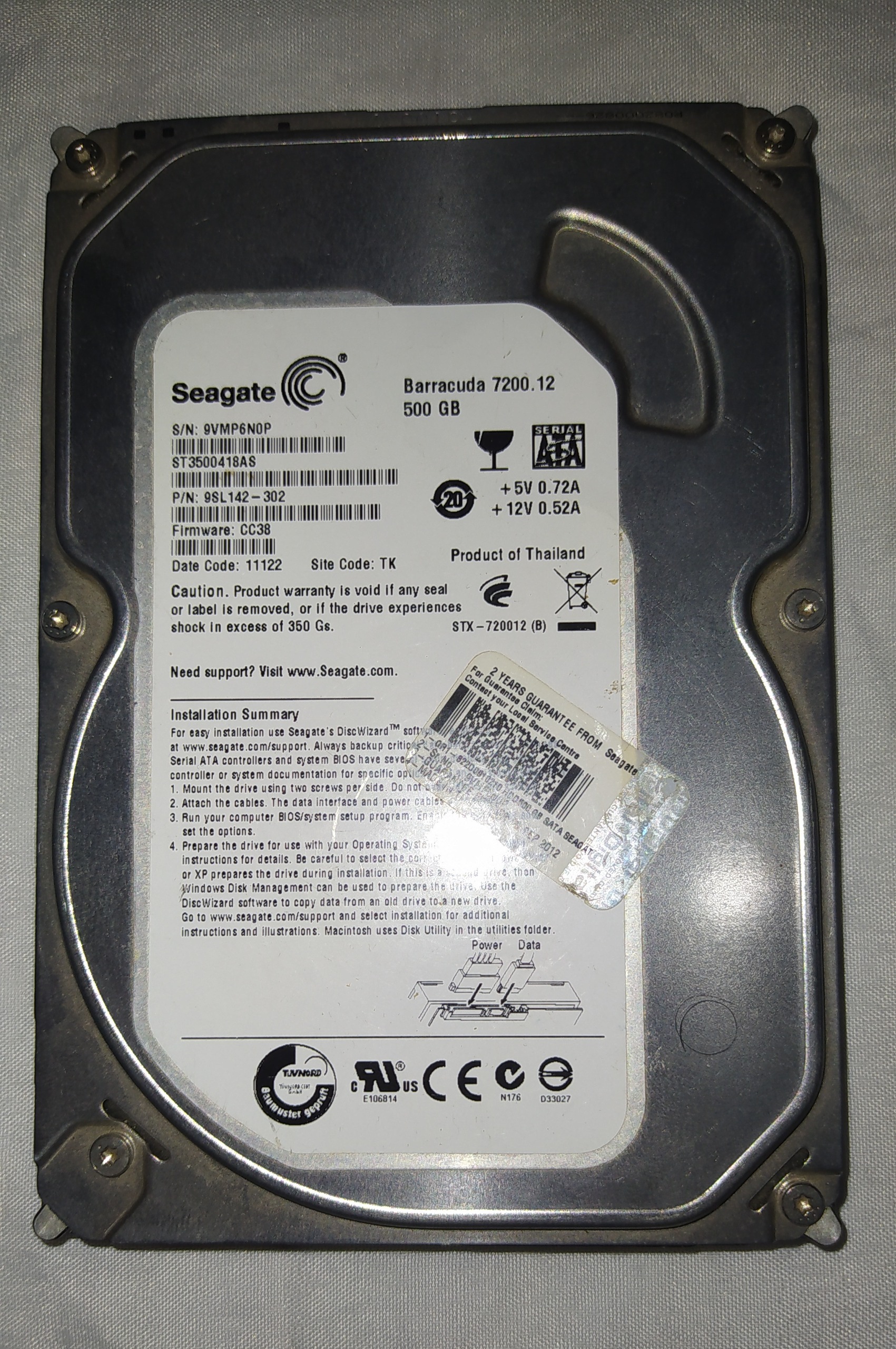 HDD Seagate 500GB SATA