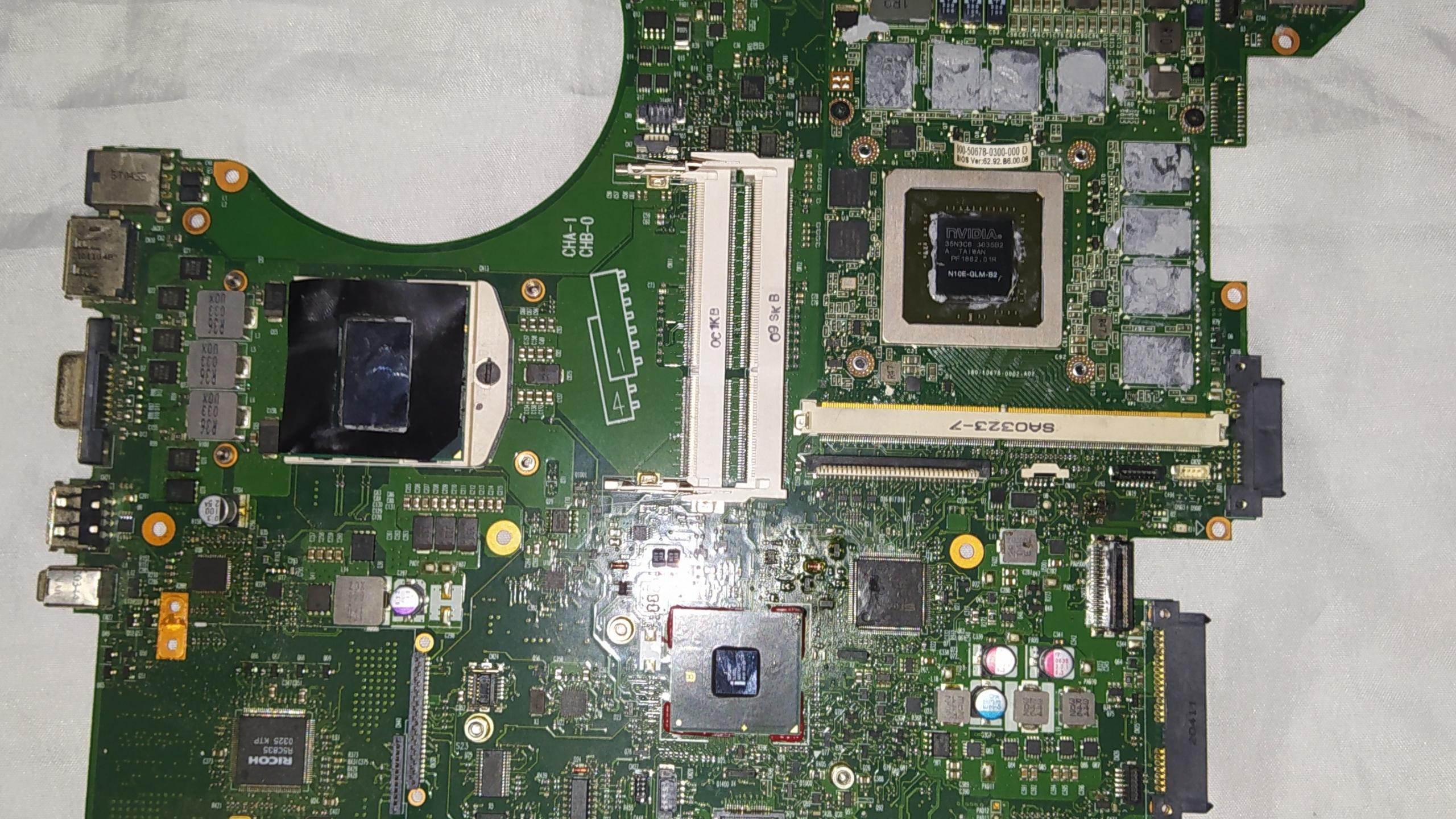 مادربرد لپ تاپ Hp Elitebook 8740w با گرافیک و Cpu