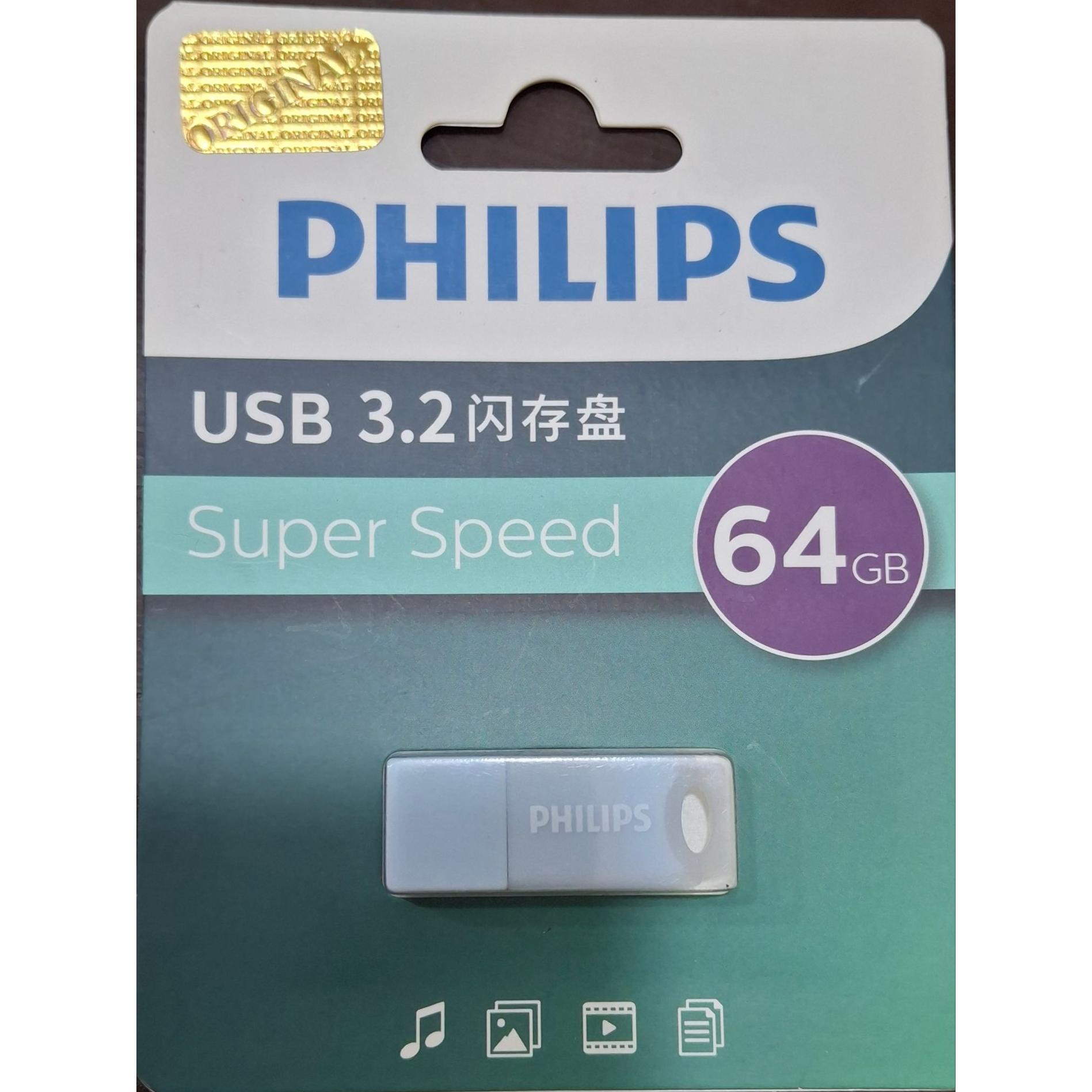 فلش 64 گیگ فیلیپس پلاستیکی USB3.2