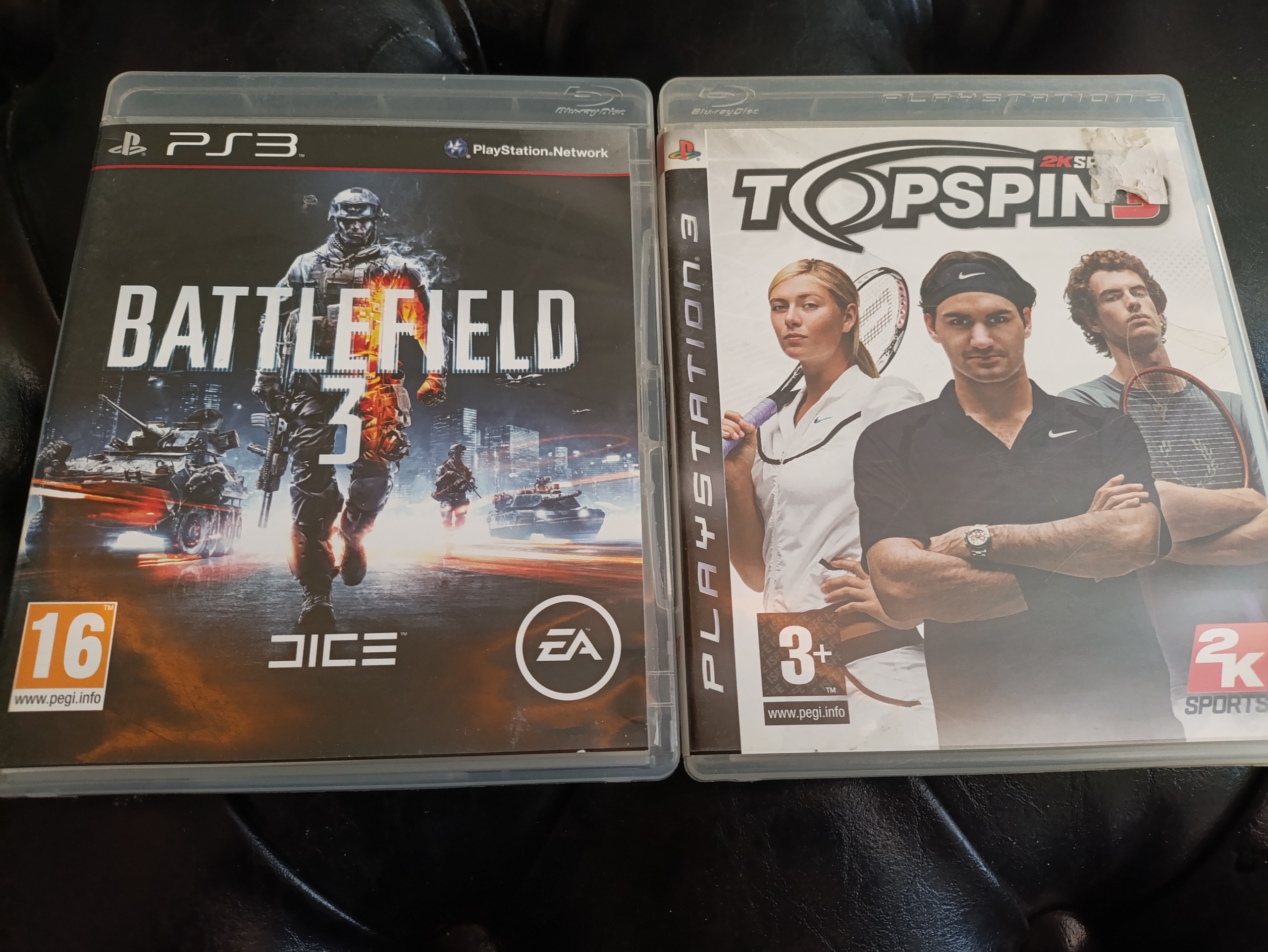 2 عدد بازی اورجینال BATTLEFIELD PS3 و TOPSPIN