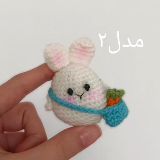 عروسک خرگوش بافتنی مینی