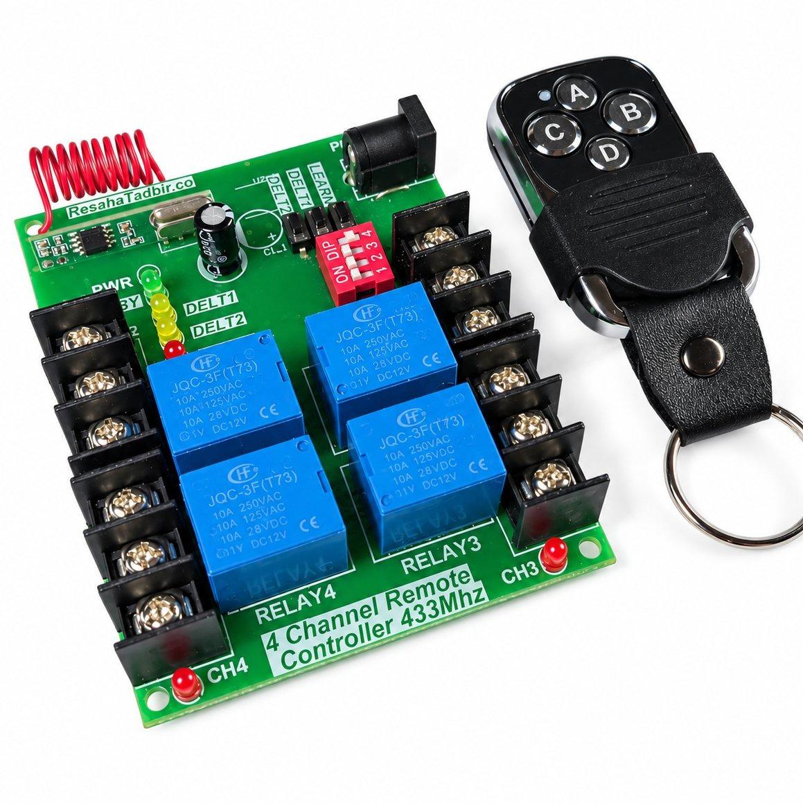 فرستنده گیرنده ریموت کنترل کد لرن فرکانس 433MHz