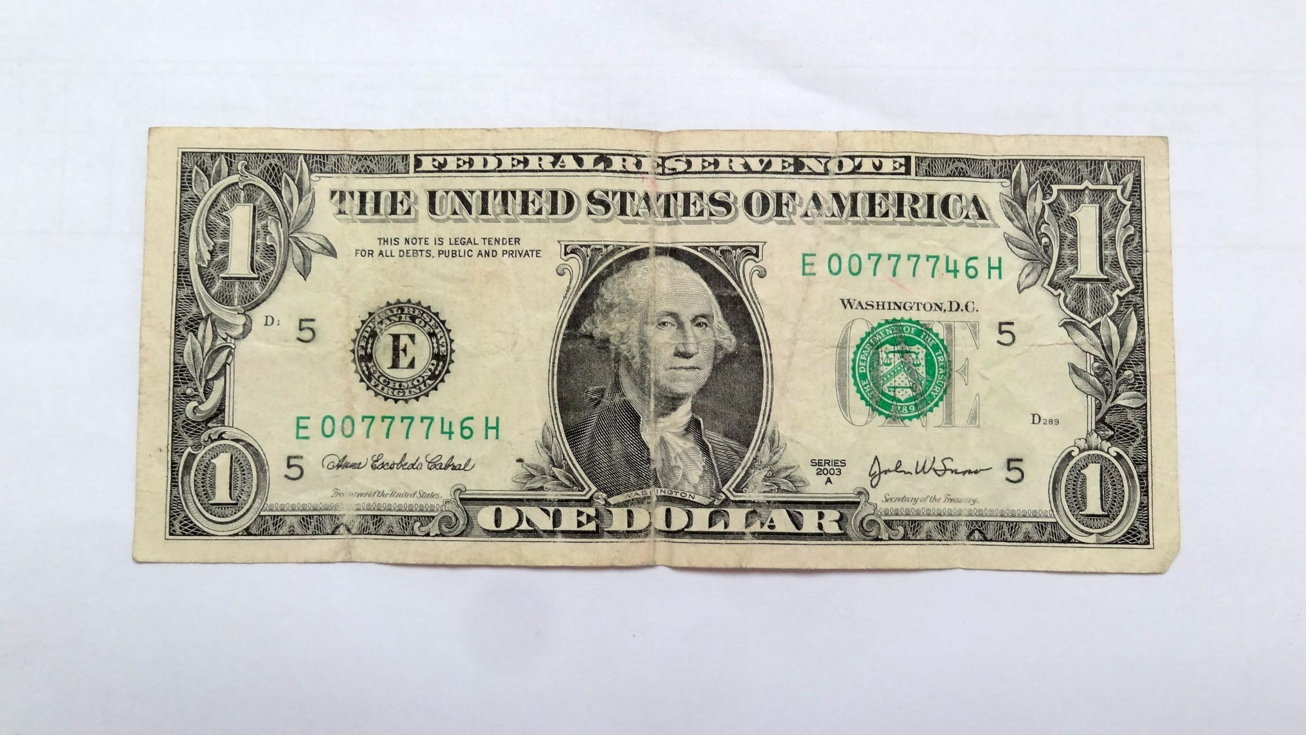 اسکناس 1 دلار آمریکا